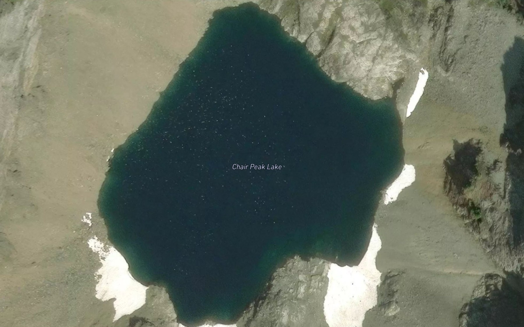Satellite map of the Chair Peak Lake