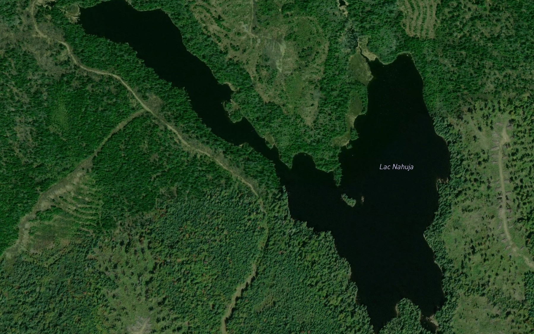 Satellite map of the Lac Nahuja