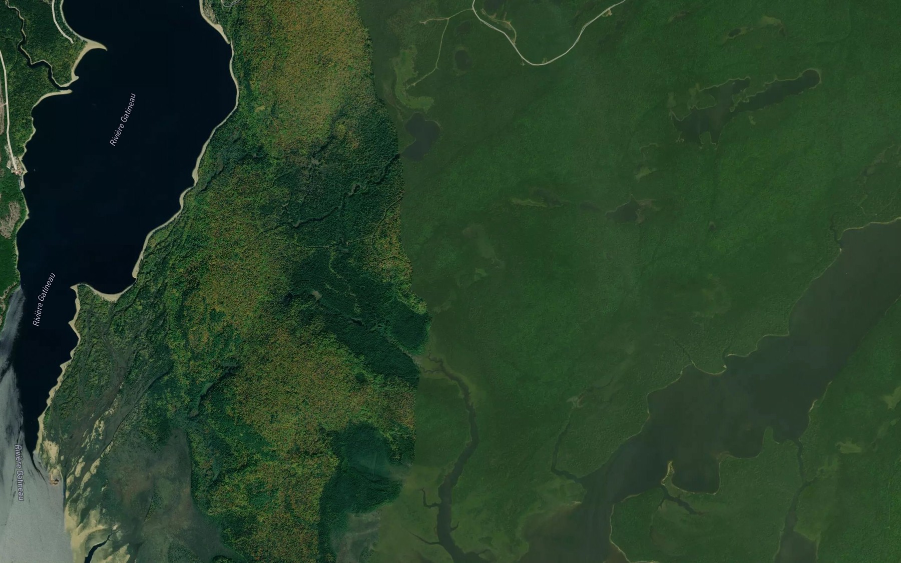 Satellite map of the Ruisseau Perdu
