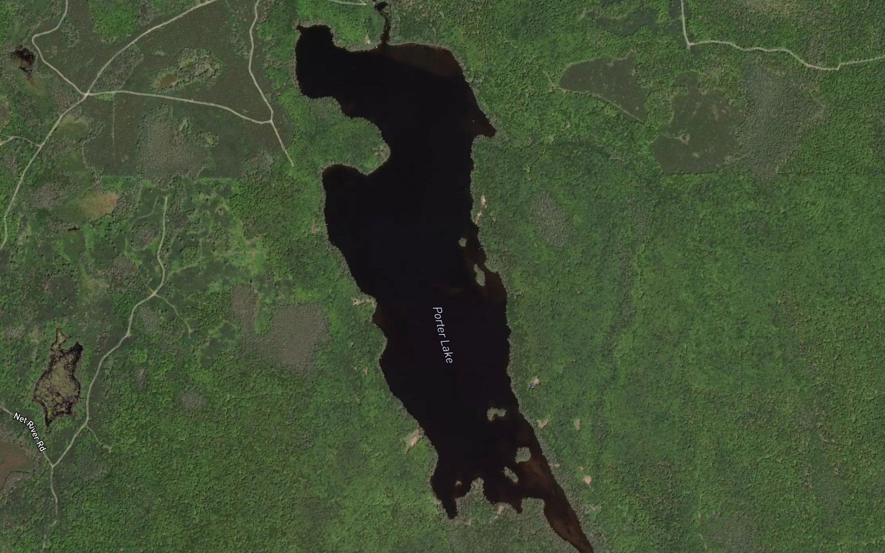 Satellite map of the Porter Lake