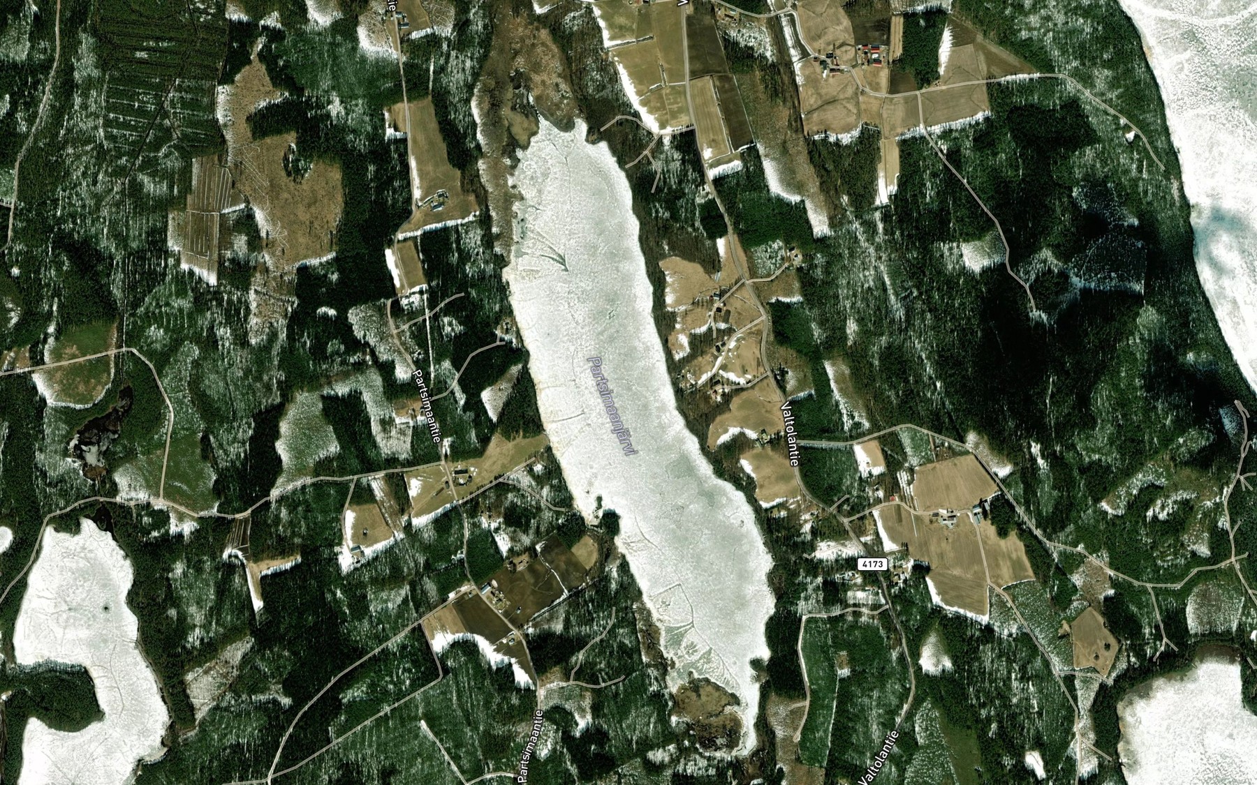 Satellite map of the Partsimaanjarvi