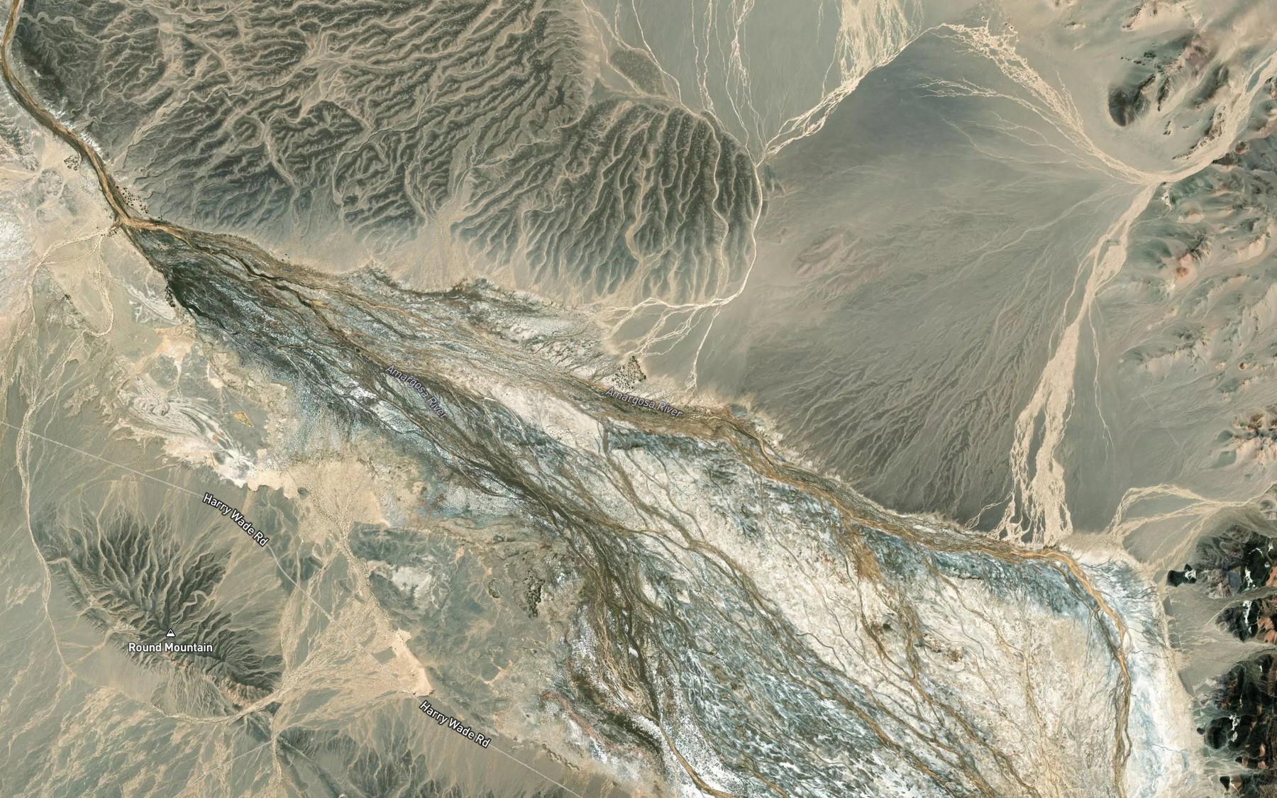 Satellite map of the Buckwheat Wash