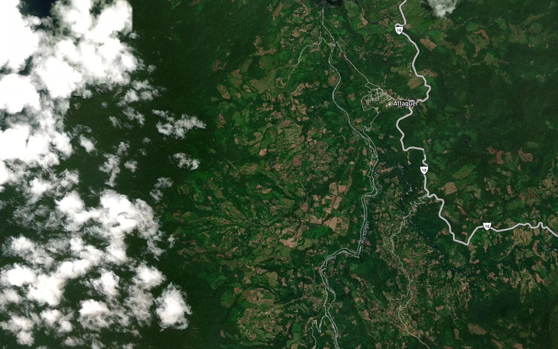 Satellite map of the Quebrada Ensillada