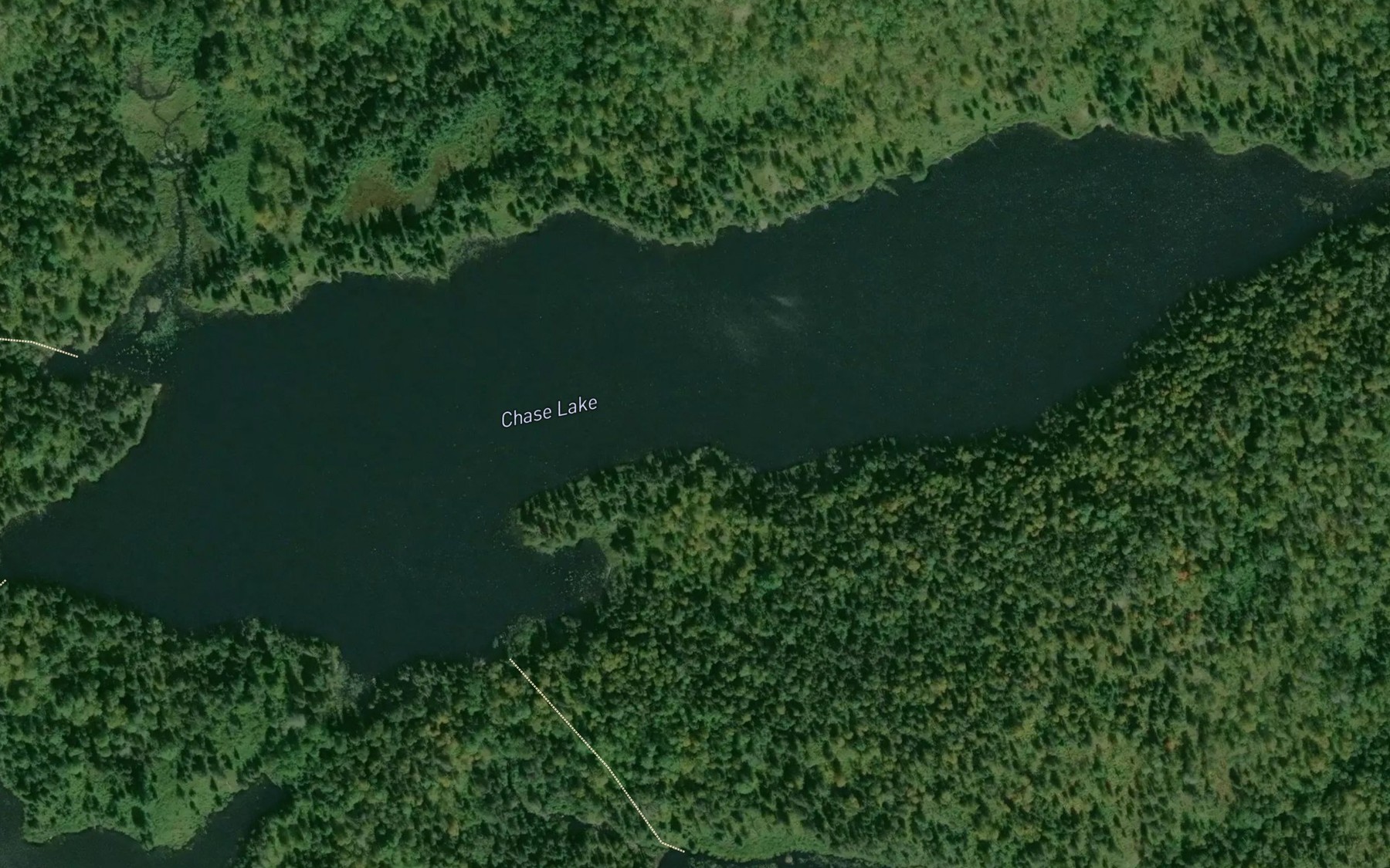 Satellite map of the Chase Lake