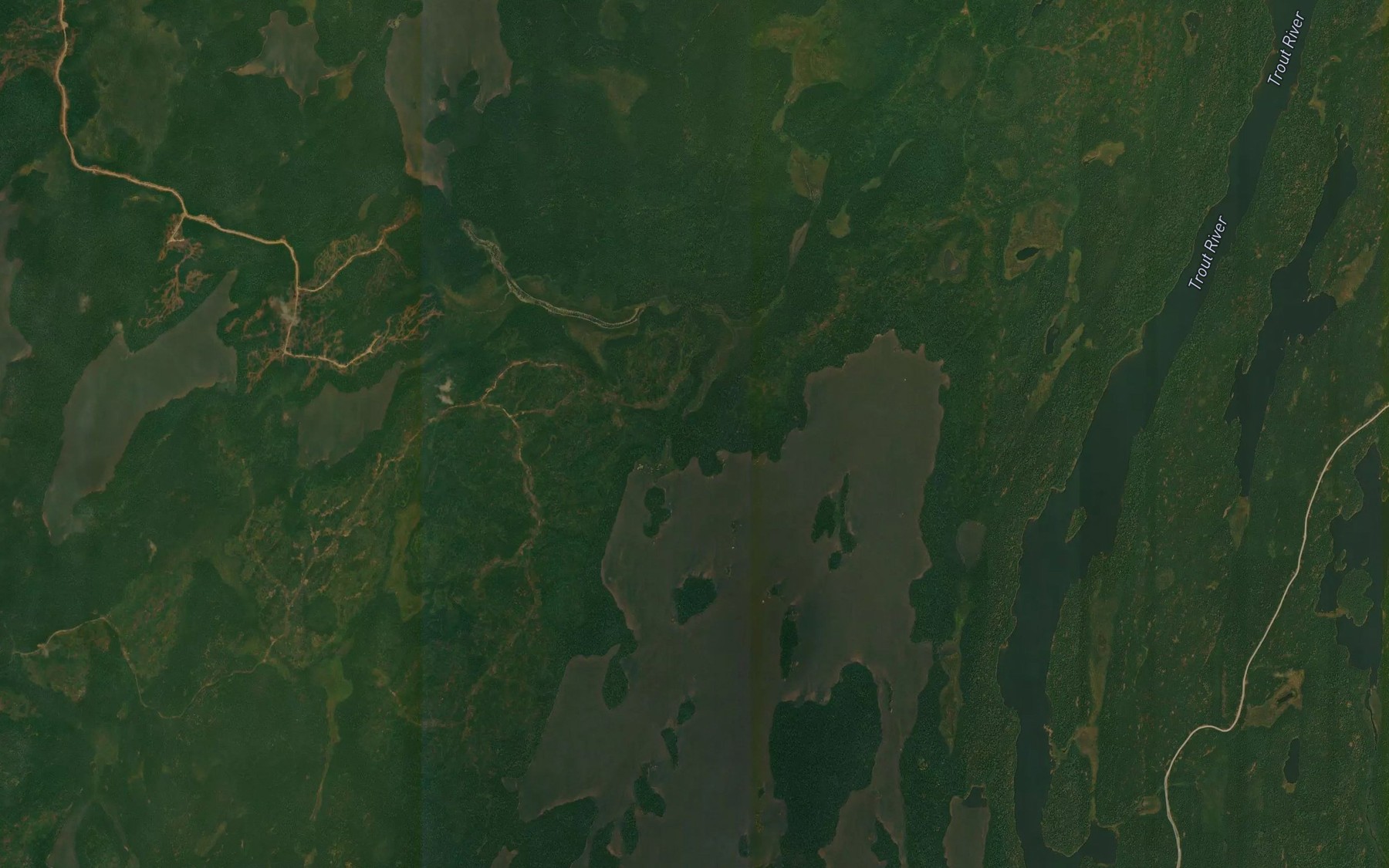 Satellite map of the Kawawiag Creek