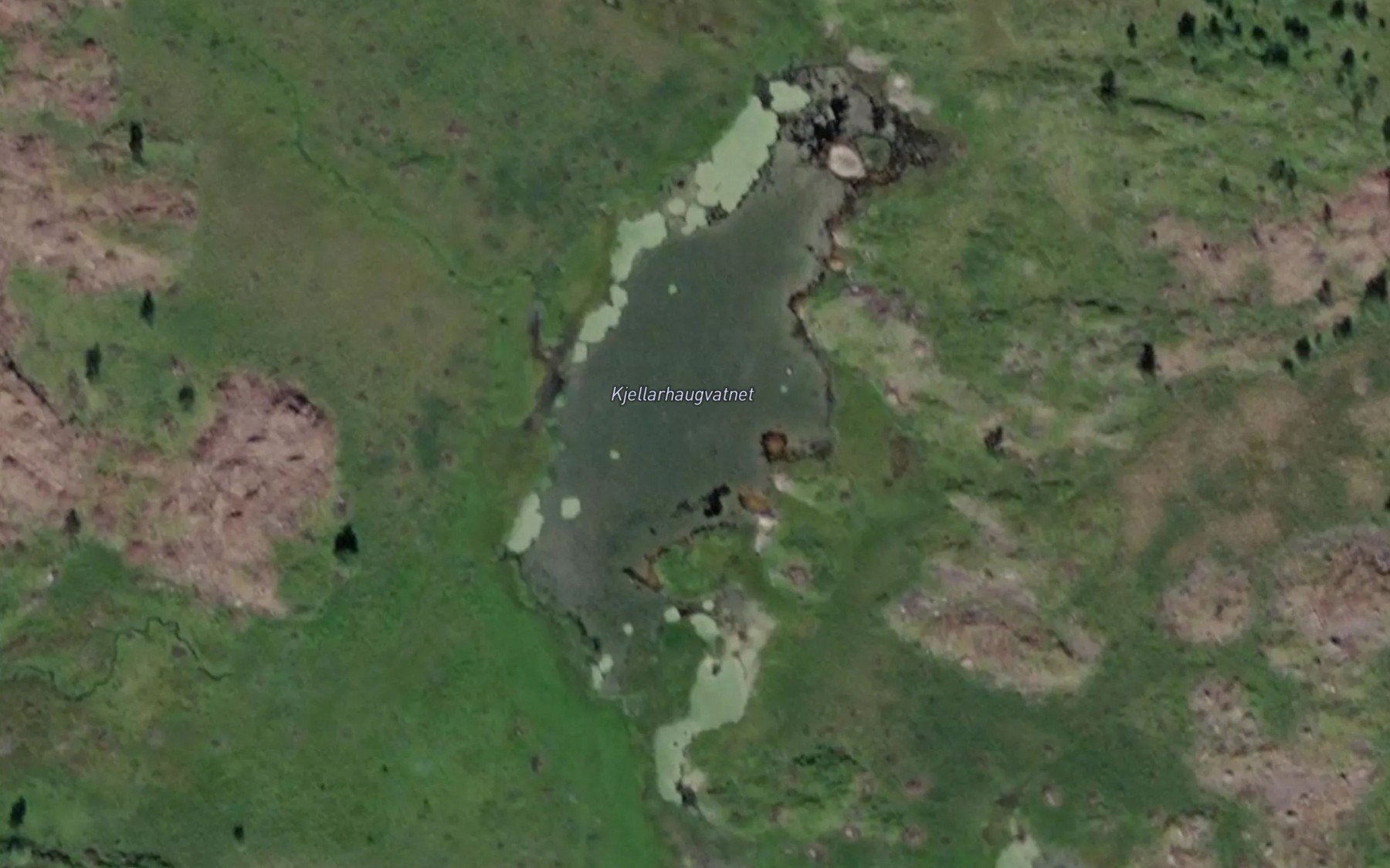 Satellite map of the Kjellarhaugvatnet