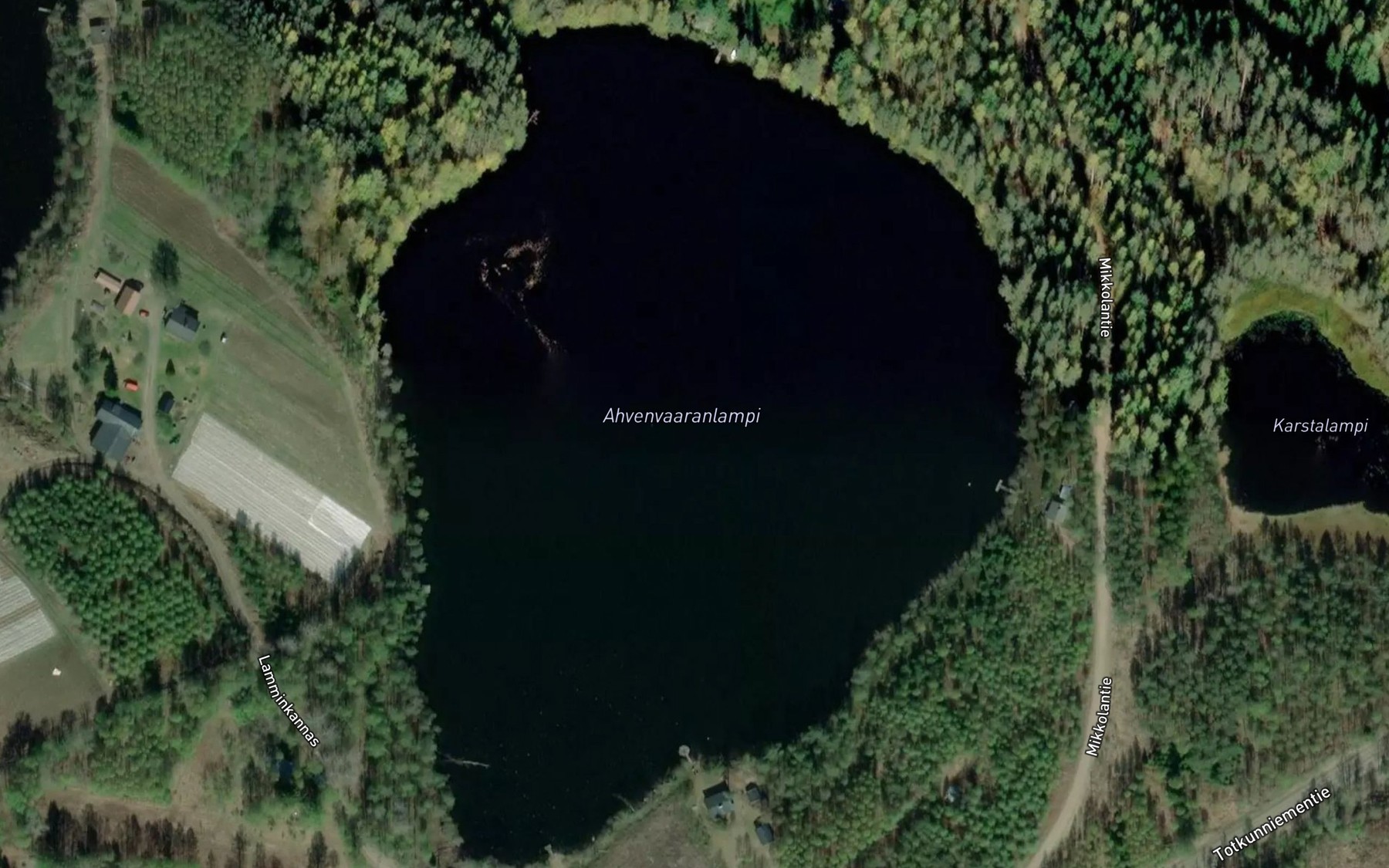 Satellite map of the Ahvenvaaranlampi