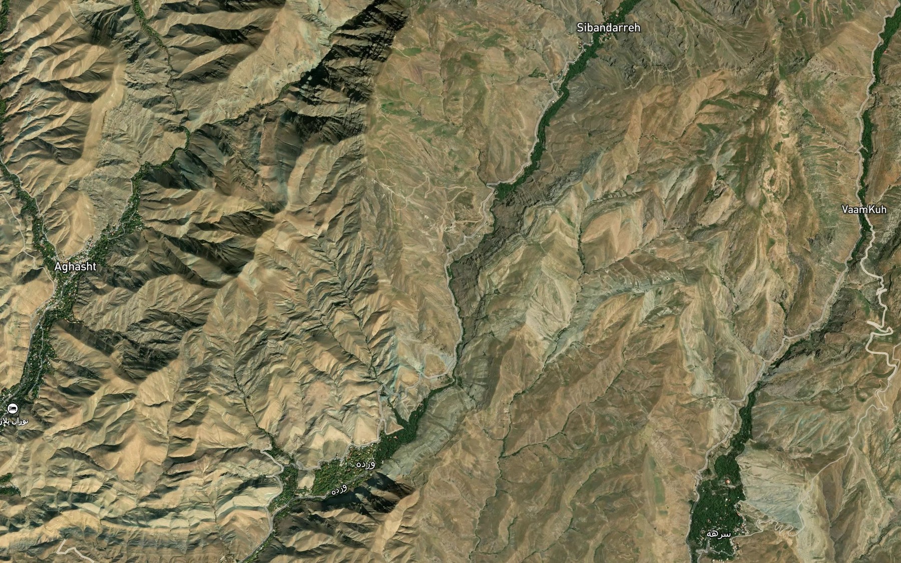 Satellite map of the Hezarband