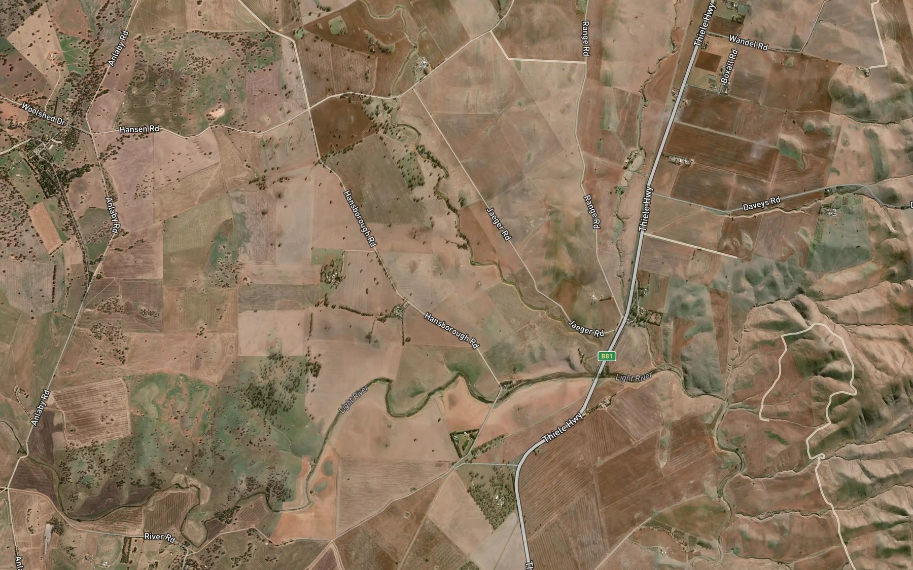 Satellite map of the Julia Creek