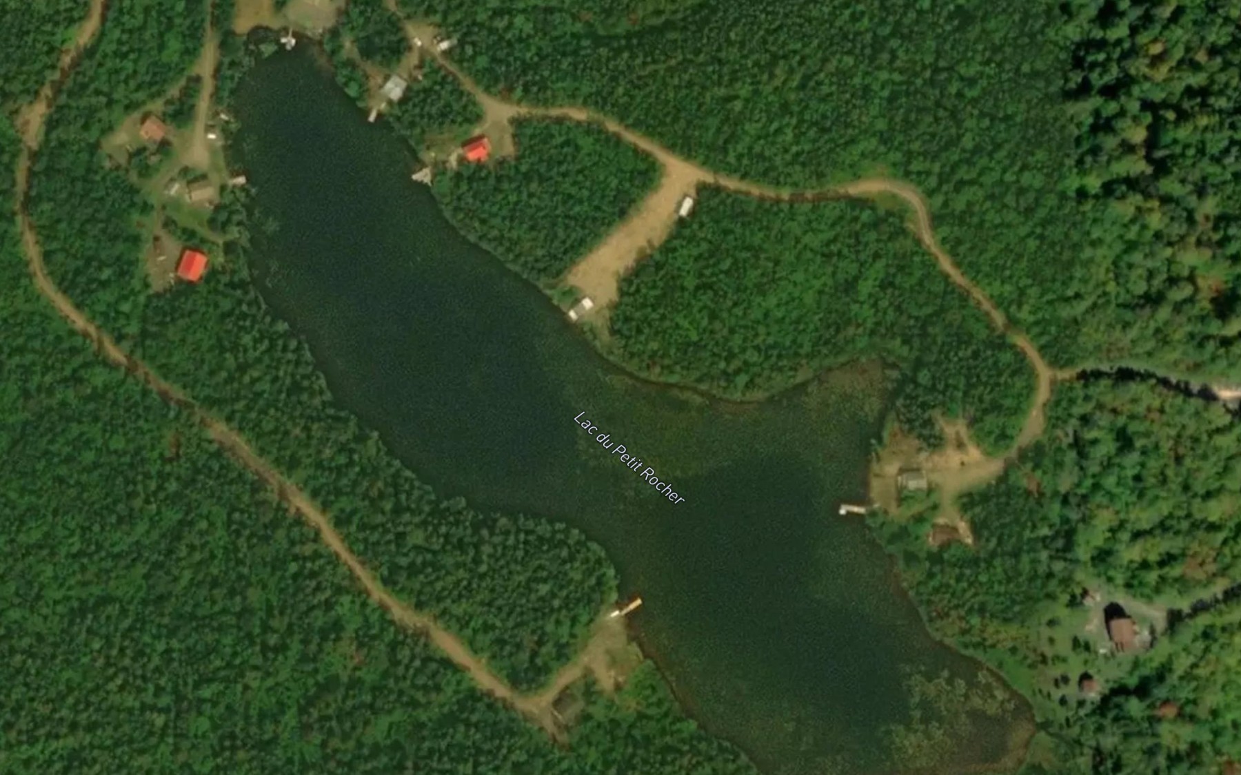 Satellite map of the Lac du Petit Rocher