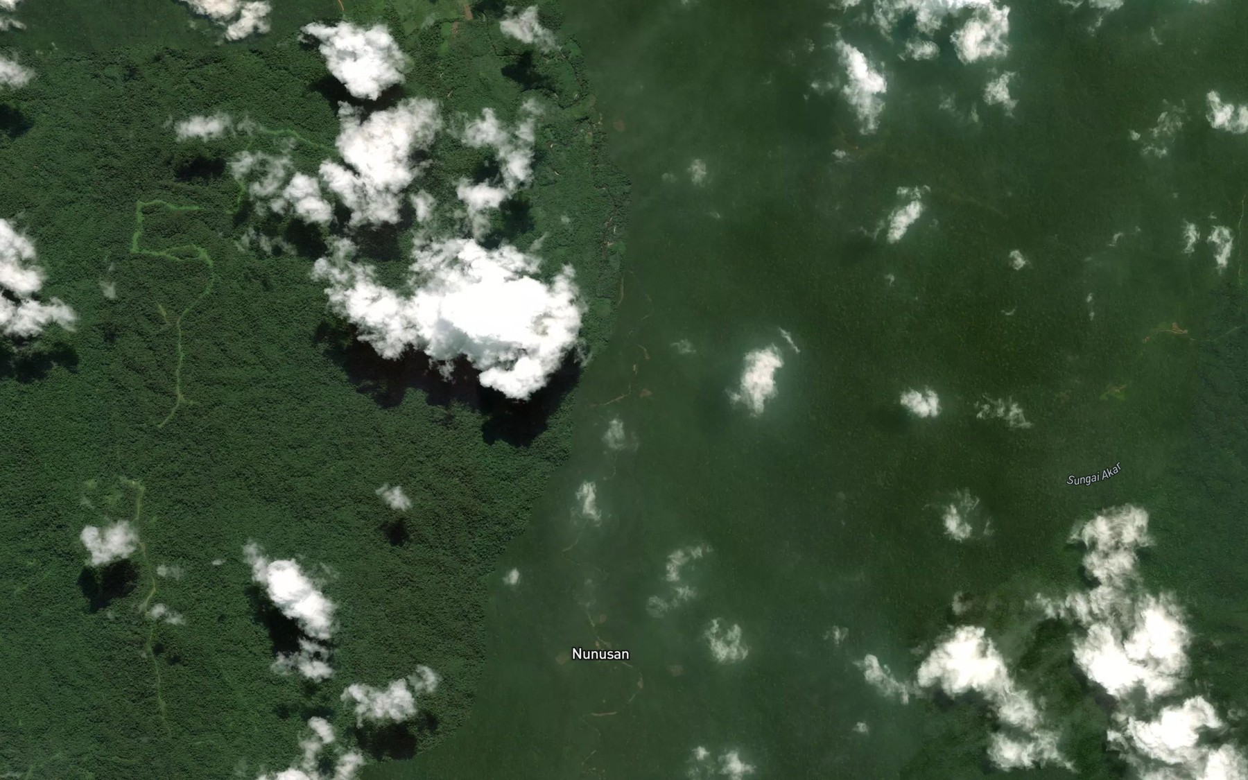 Satellite map of the Sungai Tabu