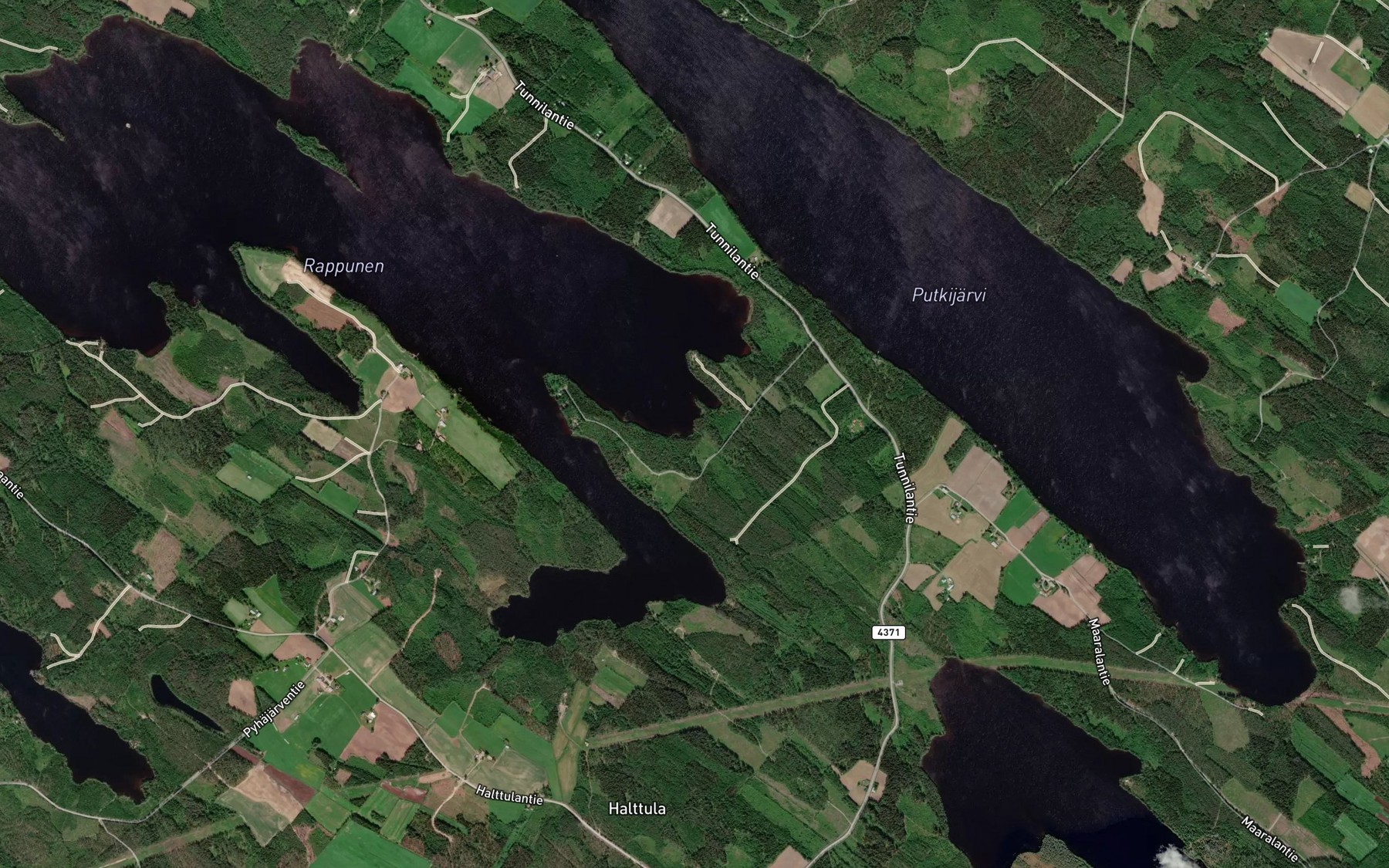 Satellite map of the Hirvosenjoki