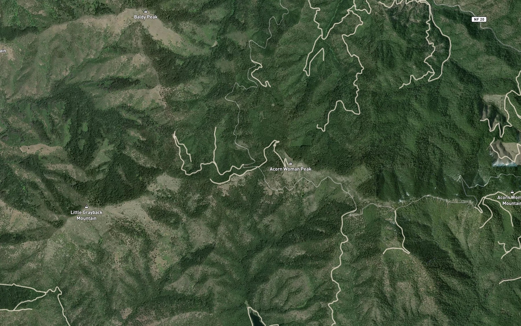 Satellite map of the Curiosity Spring