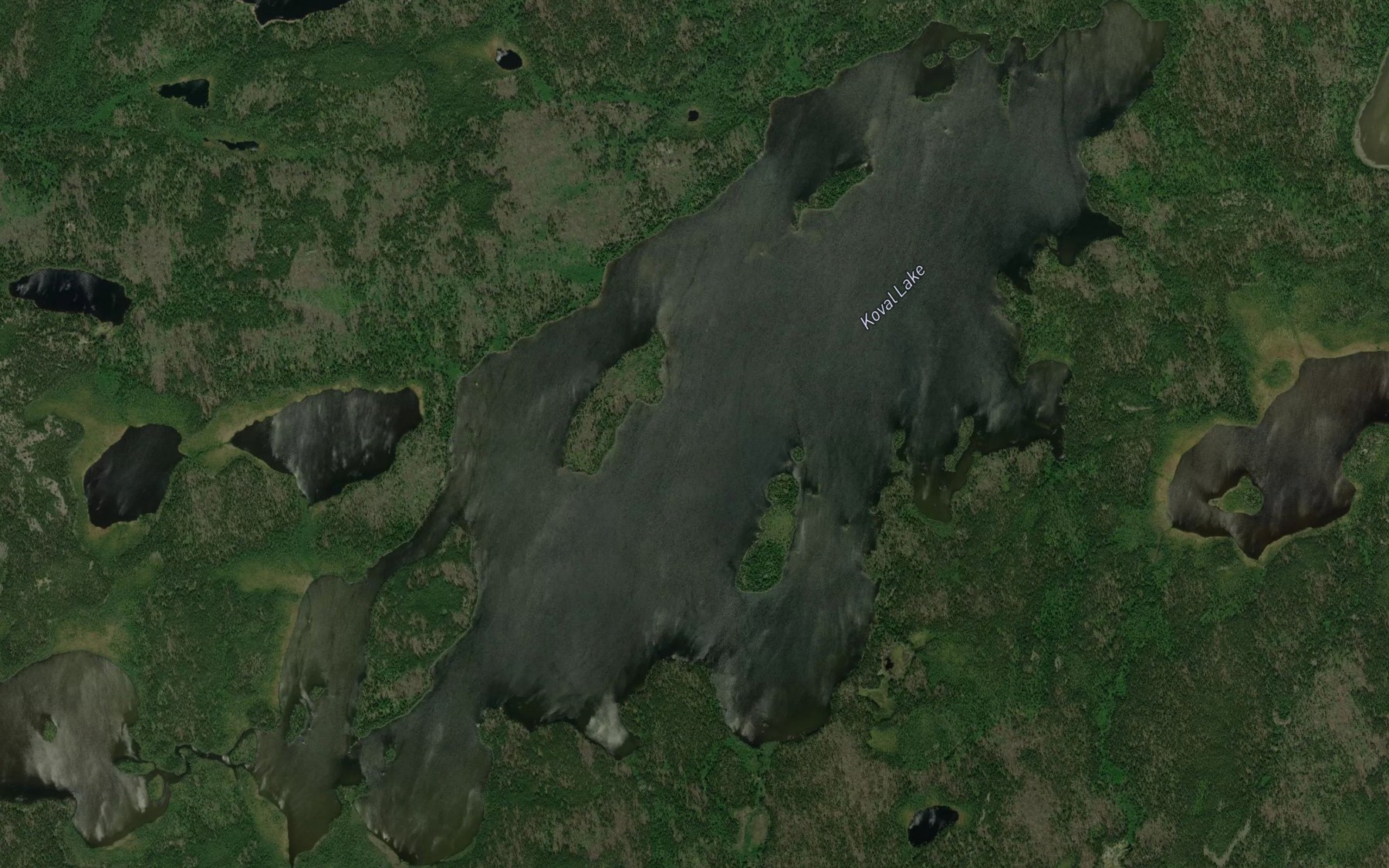 Satellite map of the Koval Lake