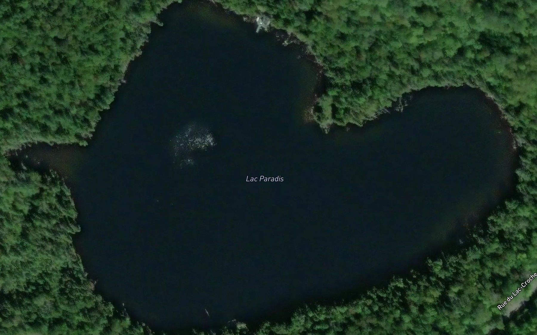 Satellite map of the Lac Paradis