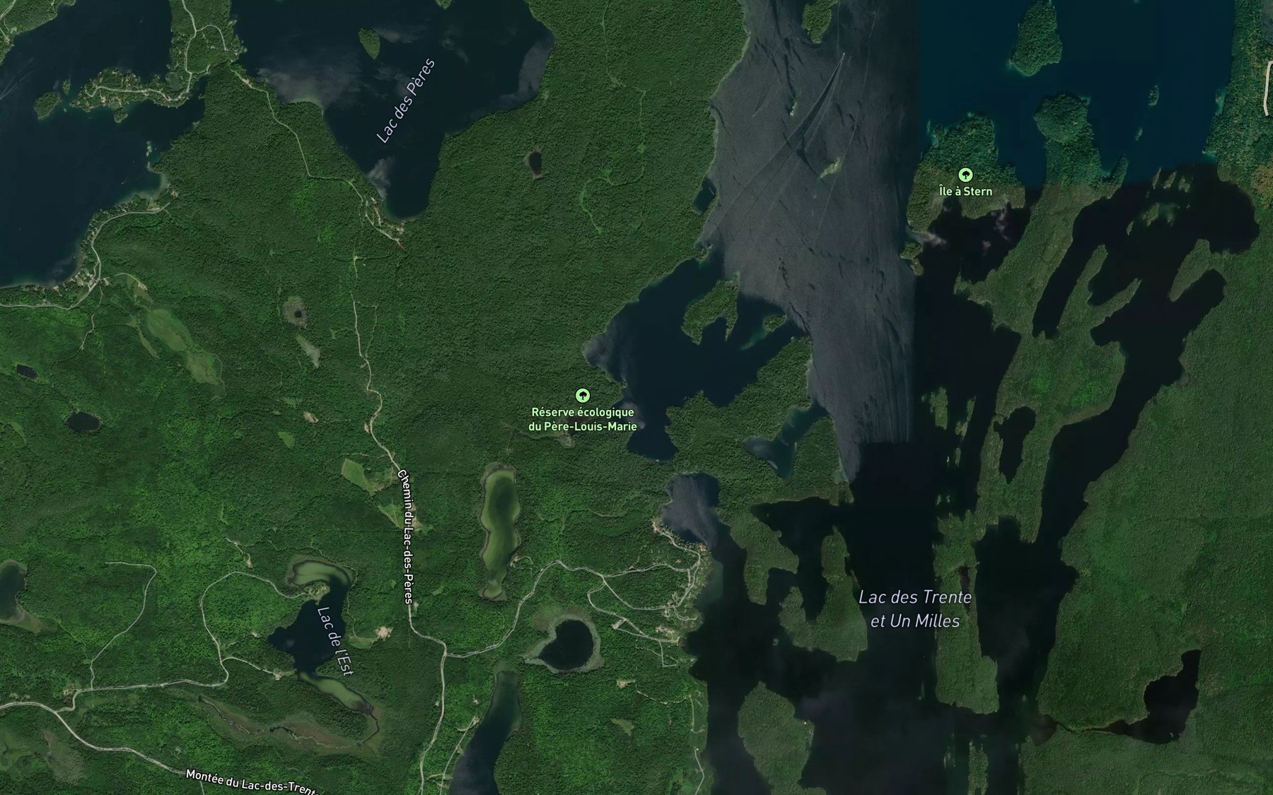 Satellite map of the Baie des Sables