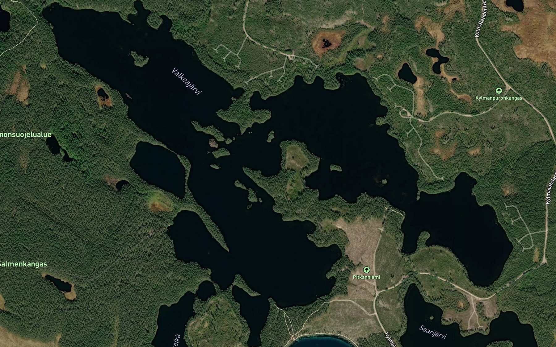 Satellite map of the Kaunislahti