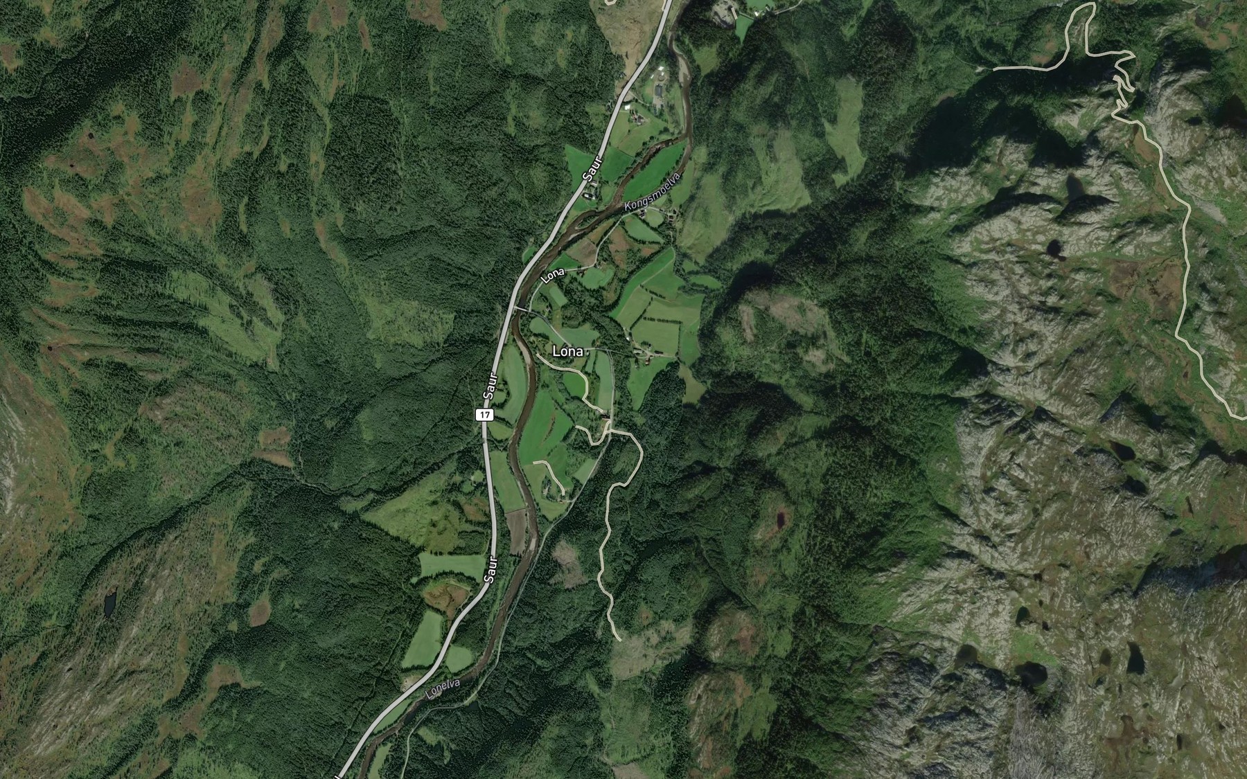 Satellite map of the Strandalsbekken