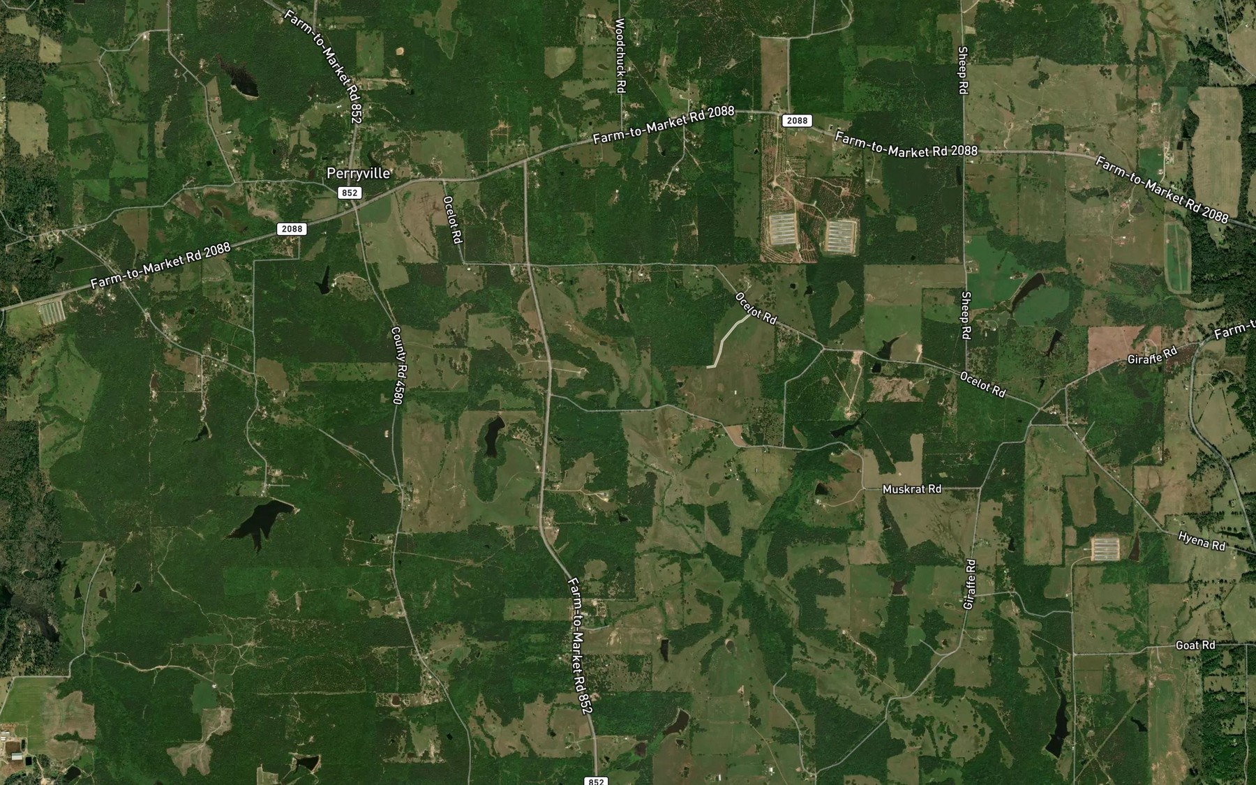 Satellite map of the Wallace Branch