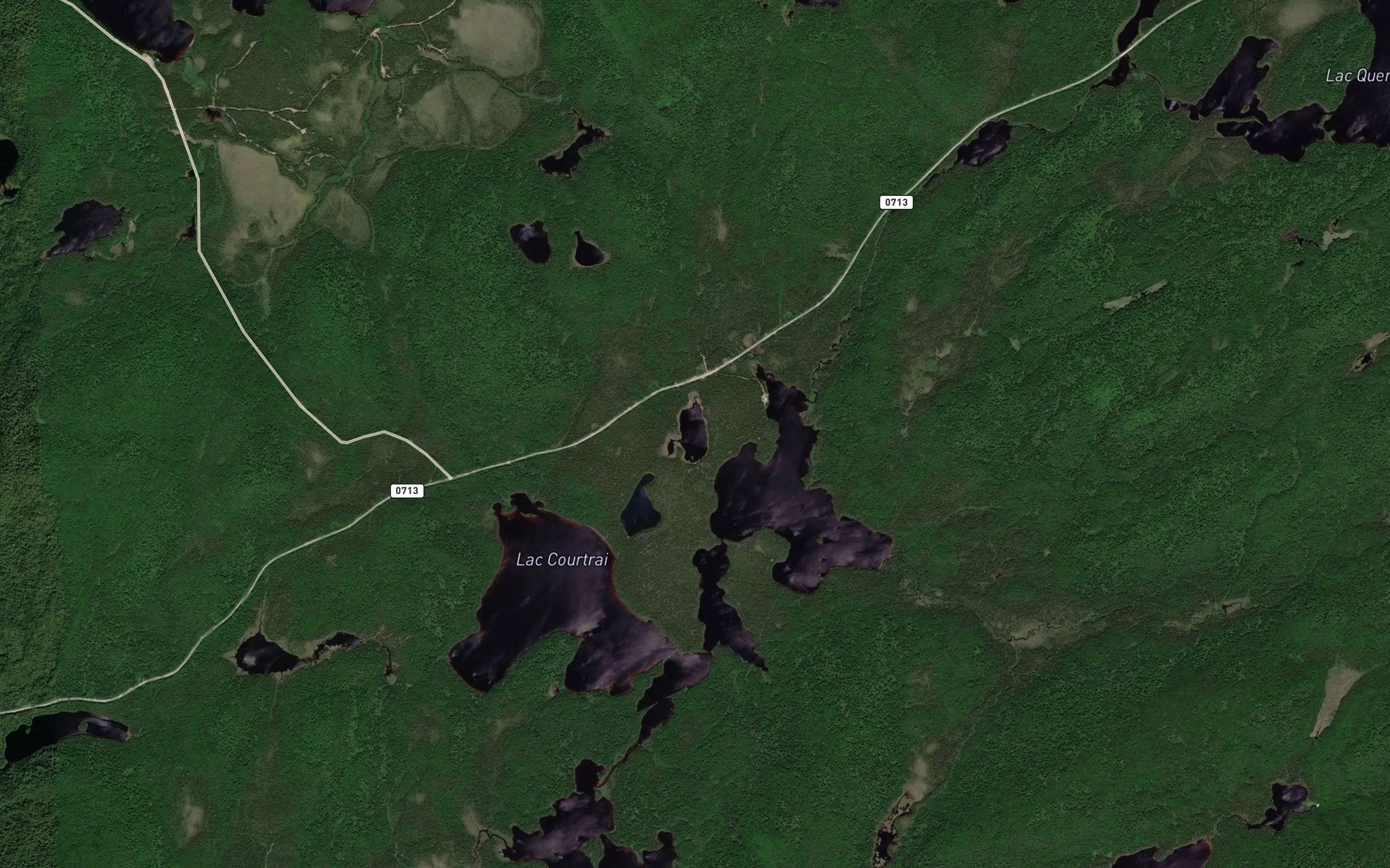 Satellite map of the Lac des Erables