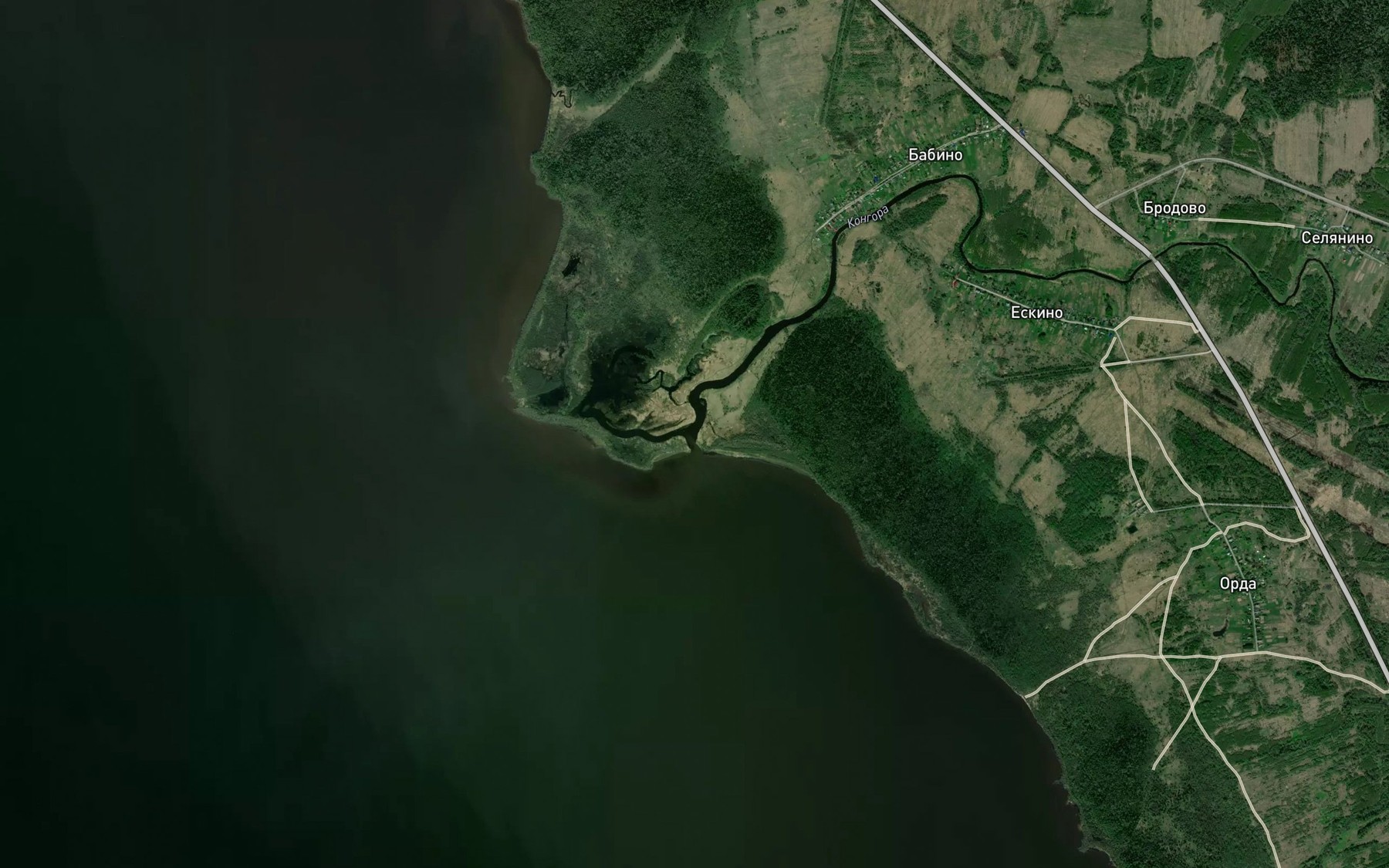 Satellite map of the Kongora