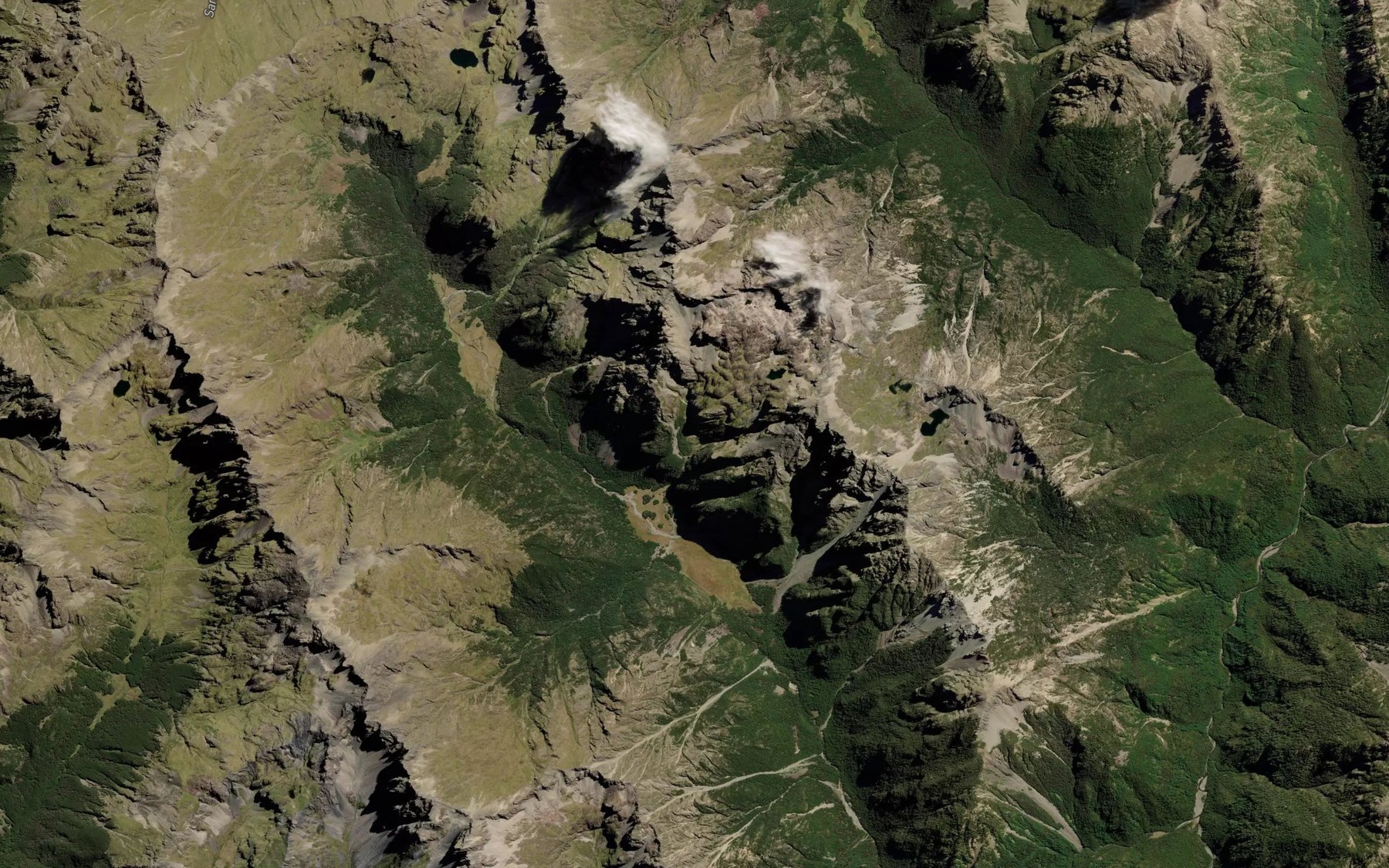Satellite map of the Misery Stream