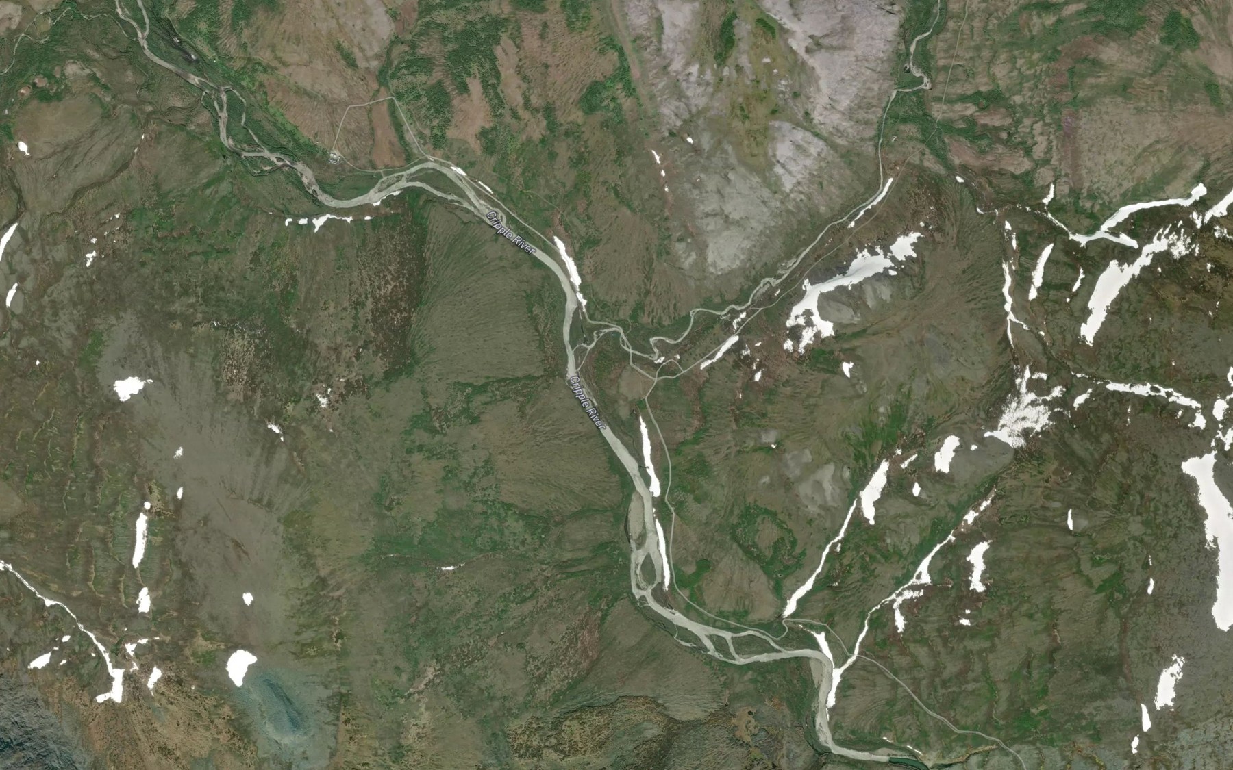 Satellite map of the Arctic Creek