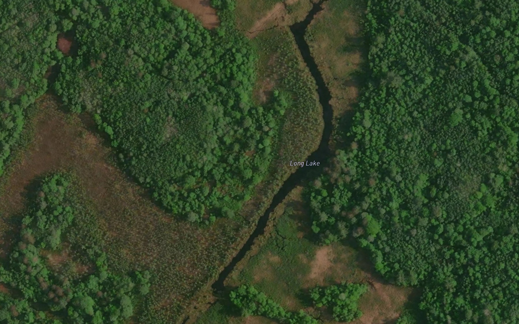 Satellite map of the Long Lake