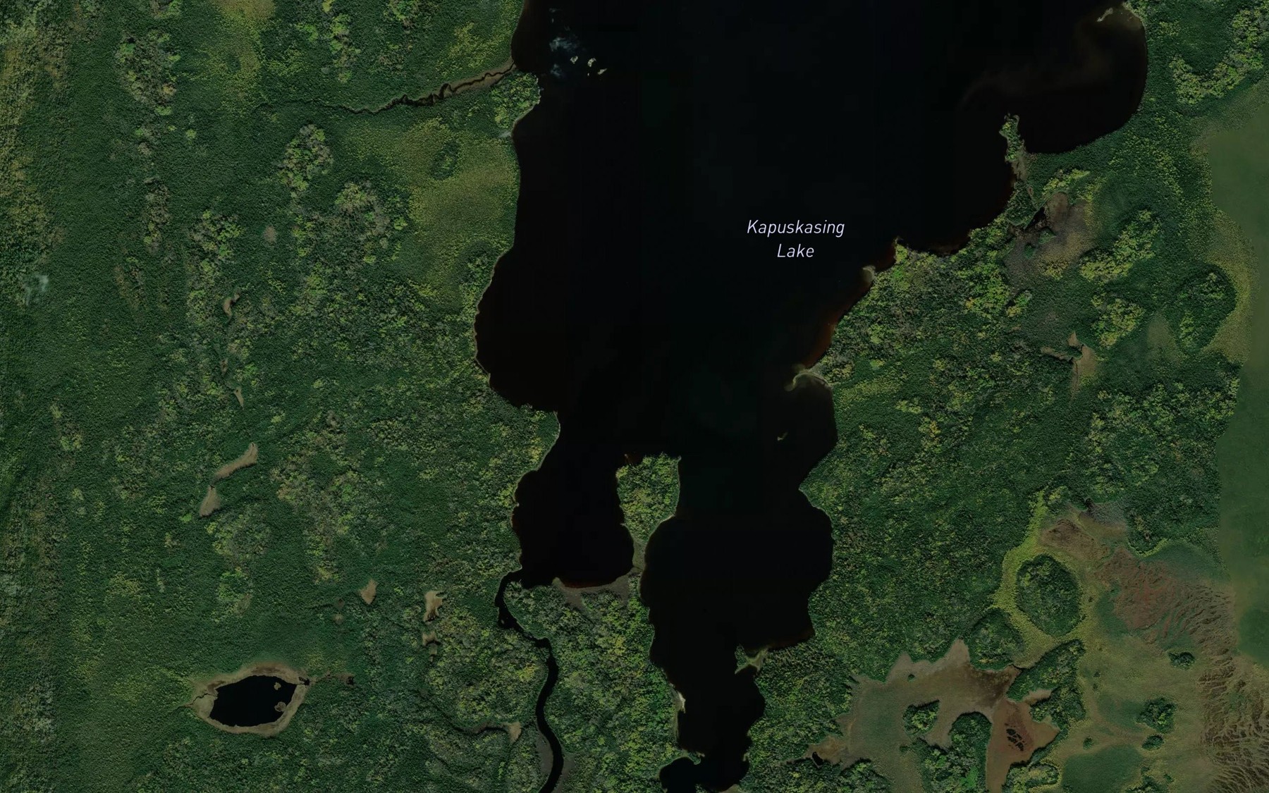 Satellite map of the Chapleau River