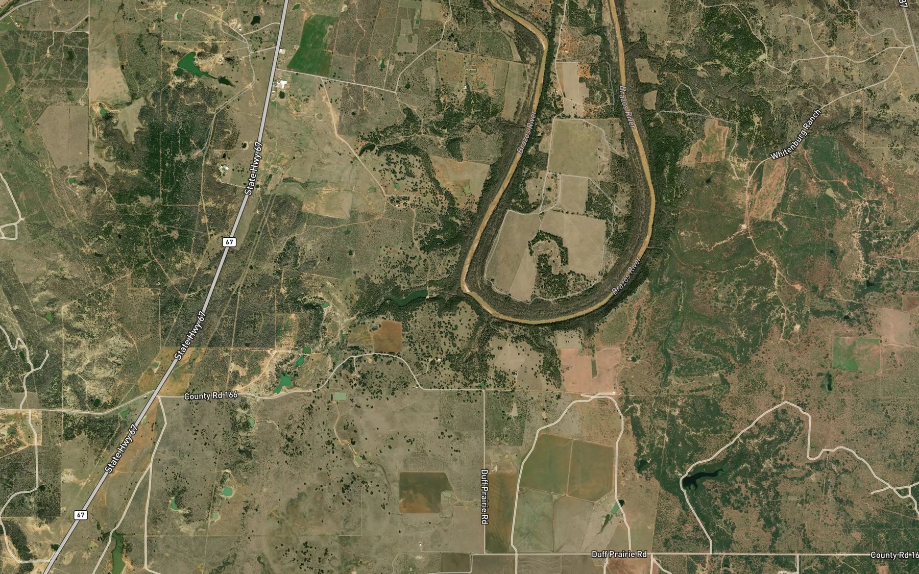 Satellite map of the Duff Branch