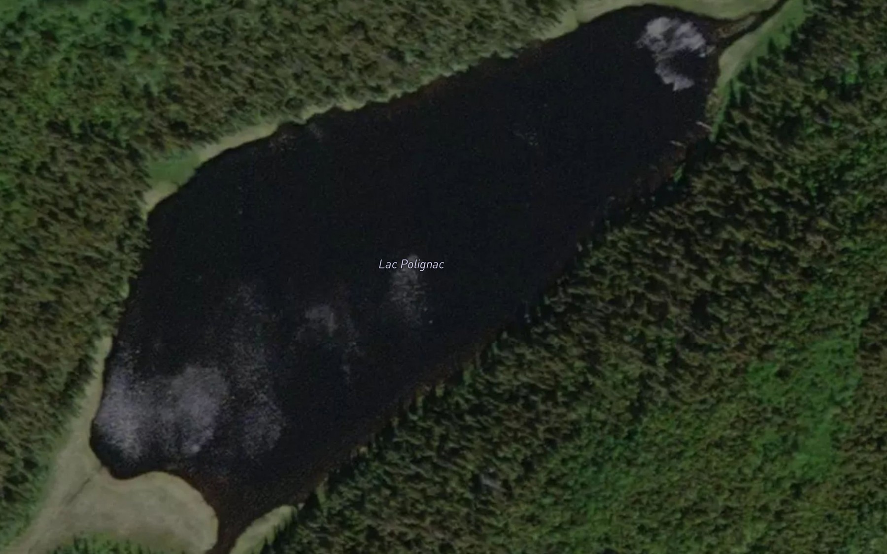 Satellite map of the Lac Polignac