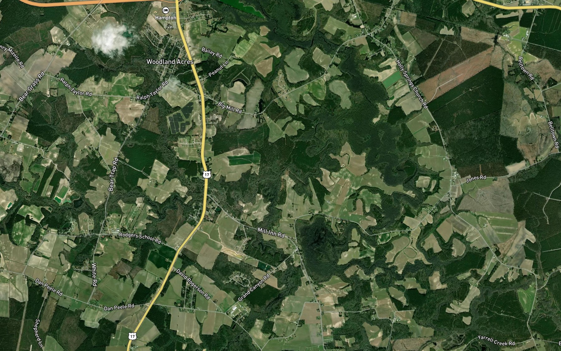 Satellite map of the Ready Branch