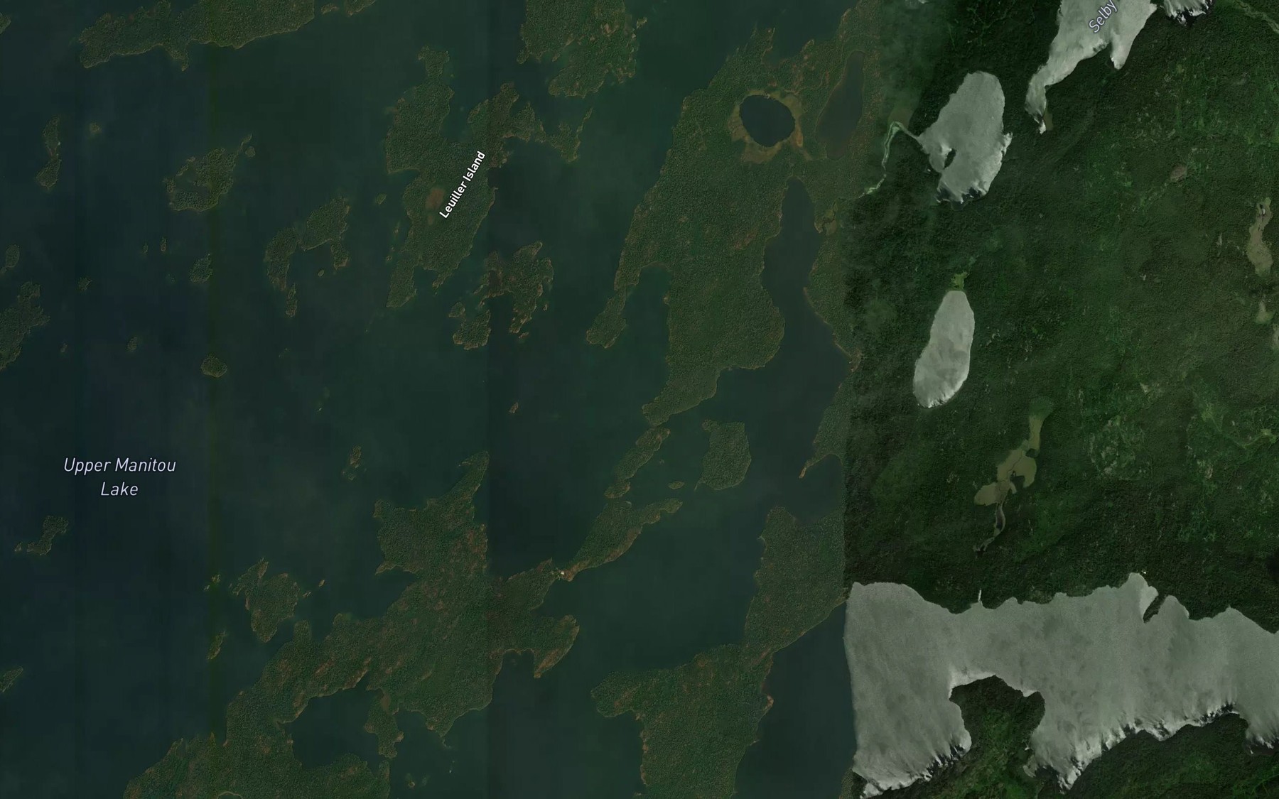 Satellite map of the Blind Narrows