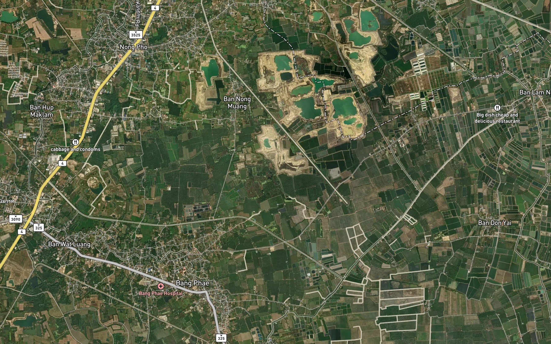 Satellite map of the Lam Rang Nong Phan Cha