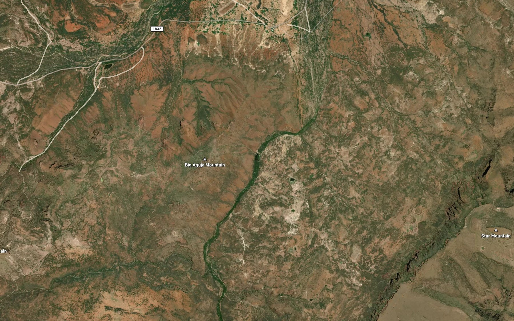 Satellite map of the T and P Lake