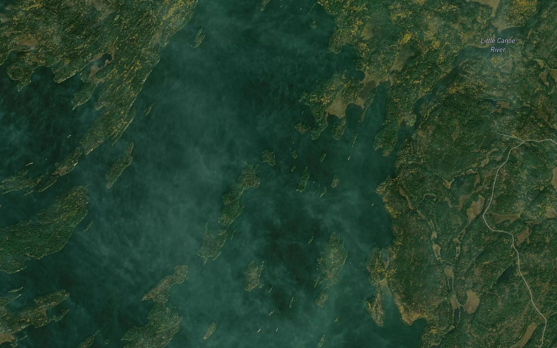 Satellite map of the Manitou Sound