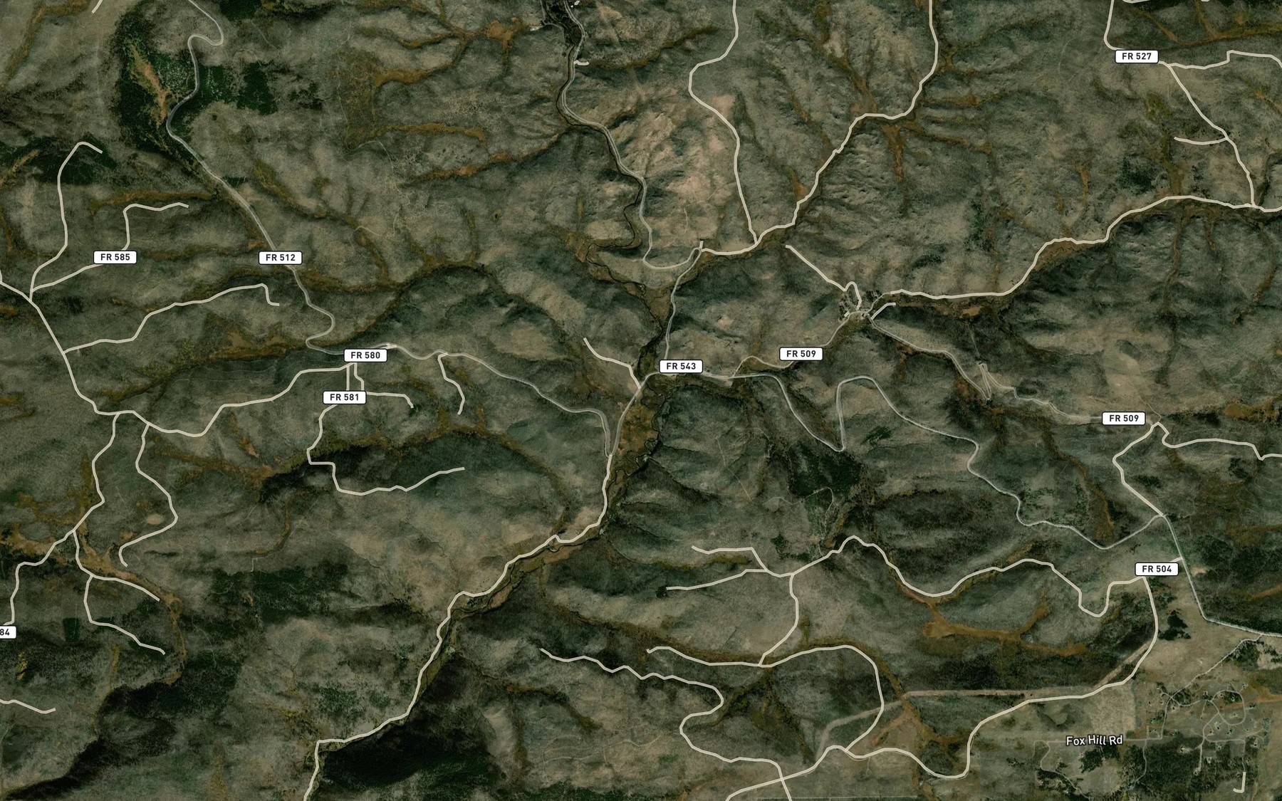Satellite map of the Smith North Creek