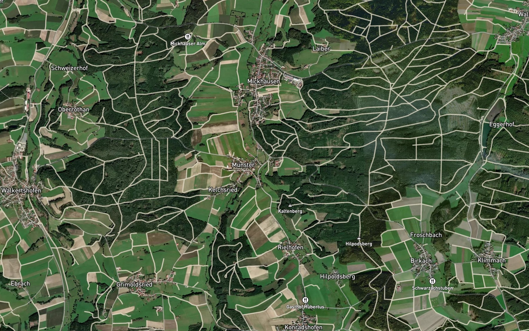 Satellite map of the Schweinbach