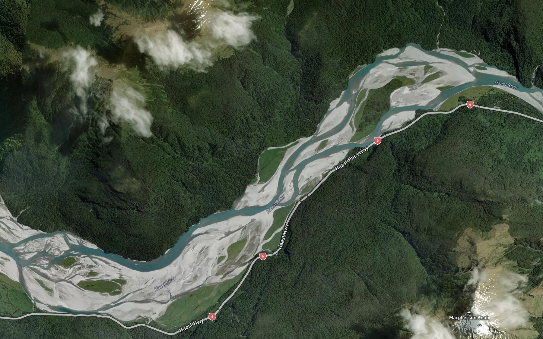 Satellite map of the Orman Falls