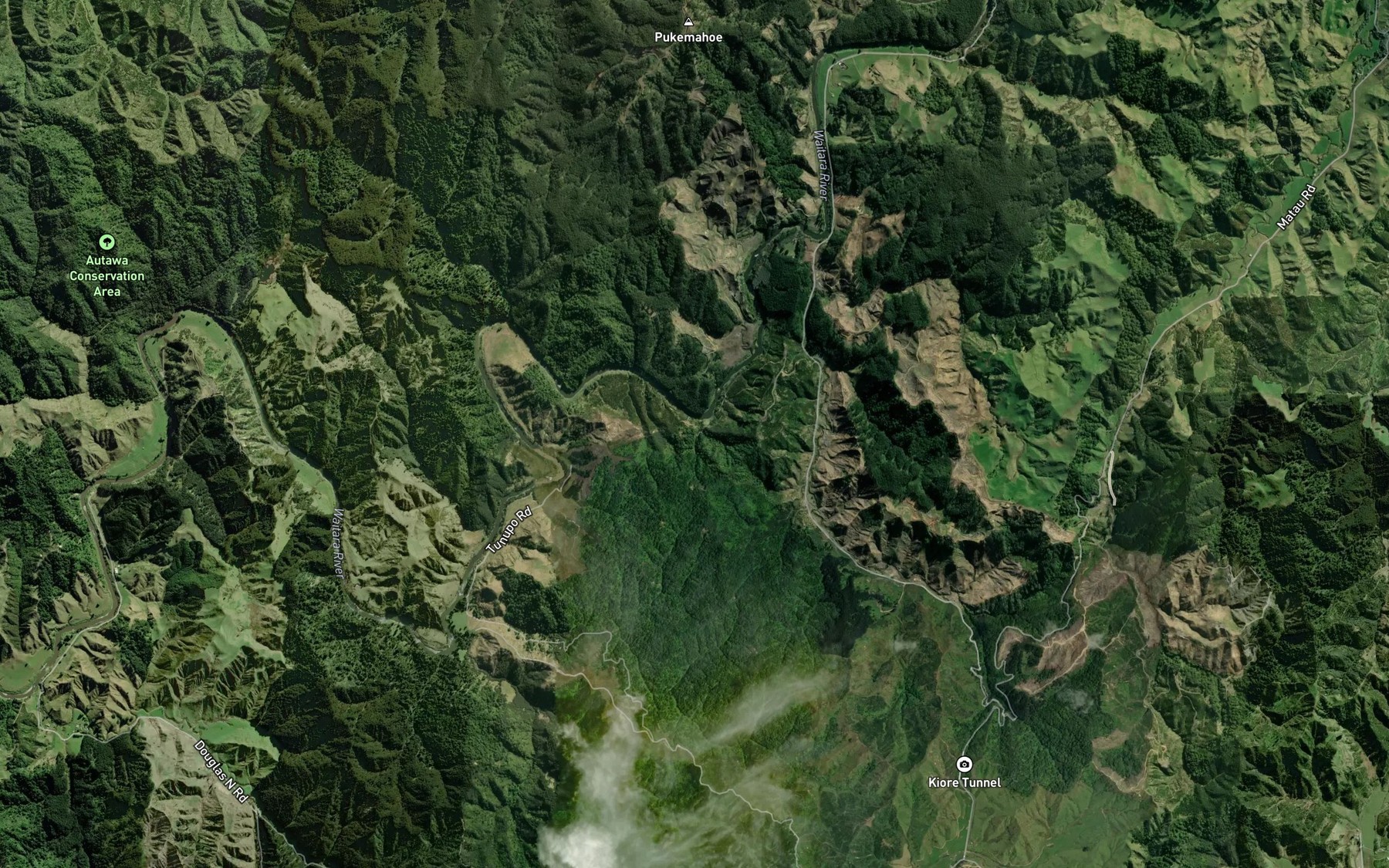 Satellite map of the Mangaoapa Stream