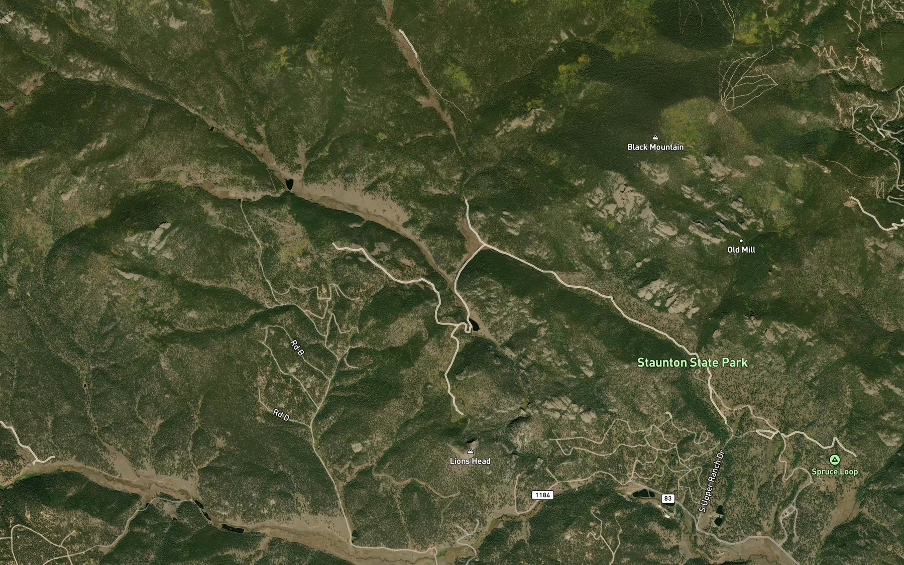 Satellite map of the North Fork North Elk Creek
