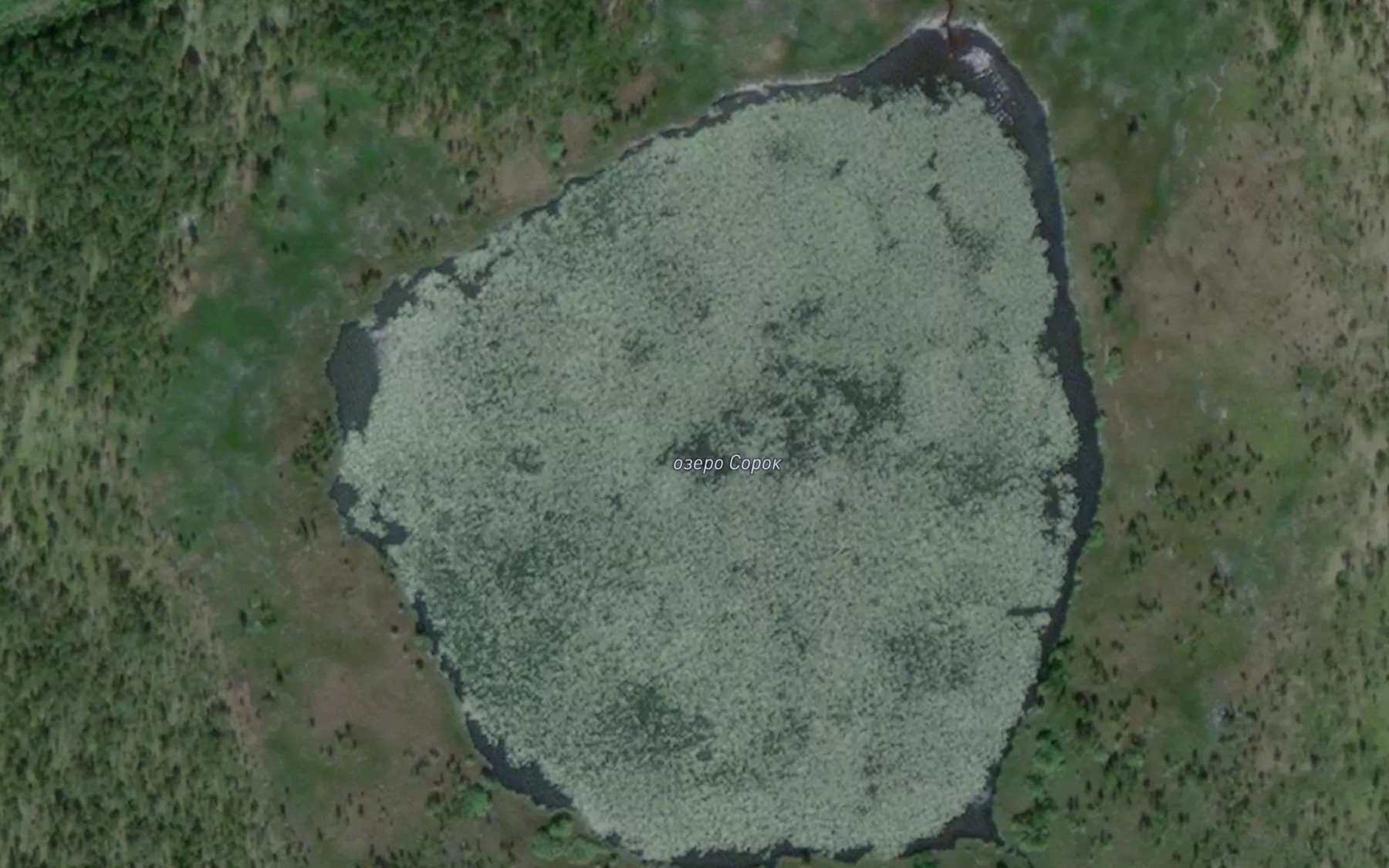 Satellite map of the Ozero Sorok