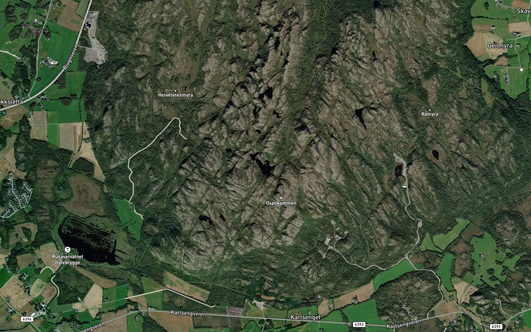 Satellite map of the Ole Olsavatnet