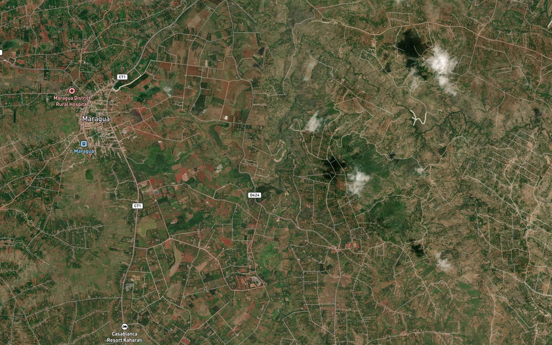 Satellite map of the Saba Saba