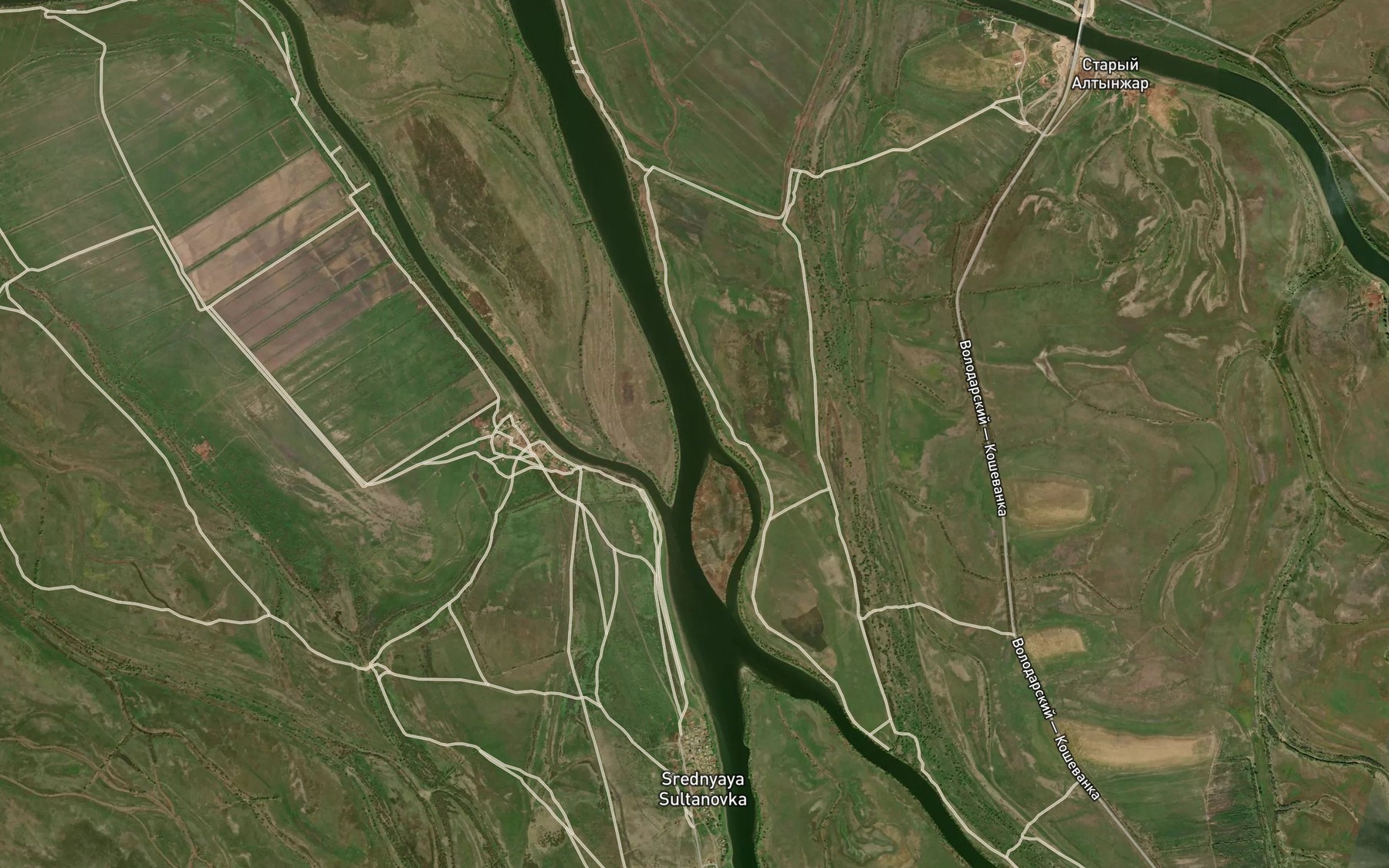 Satellite map of the Rycha
