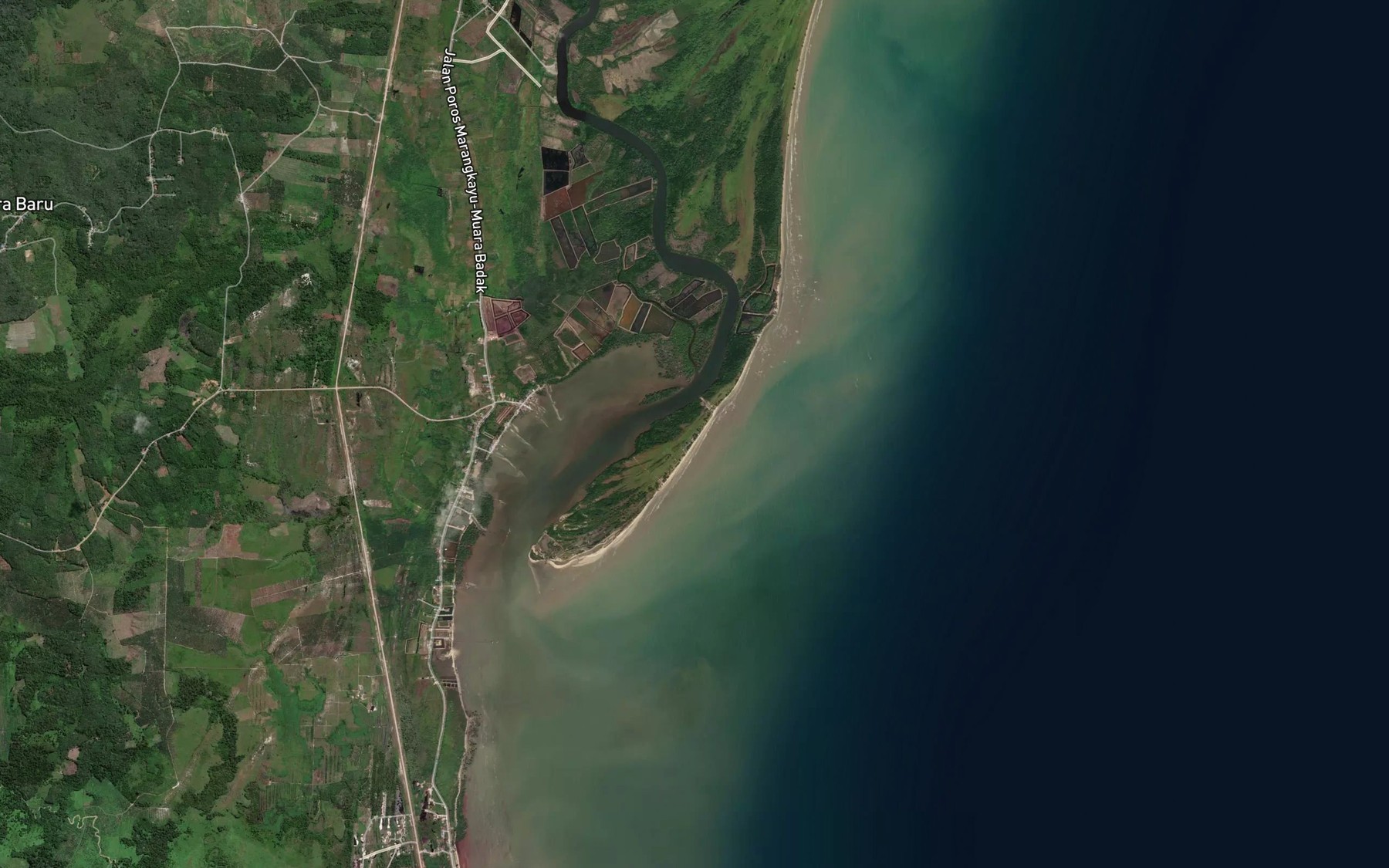 Satellite map of the Sungai Marangkayu