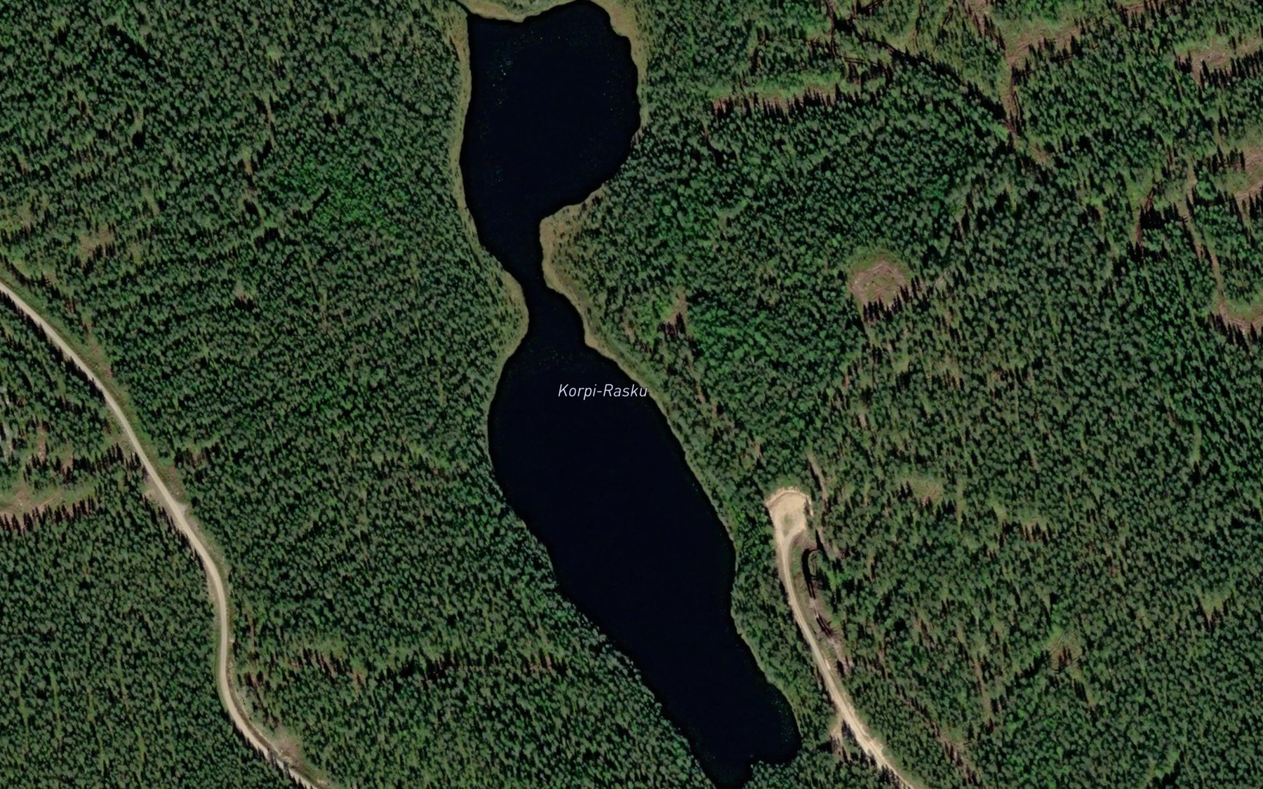 Satellite map of the Korpi-Rasku