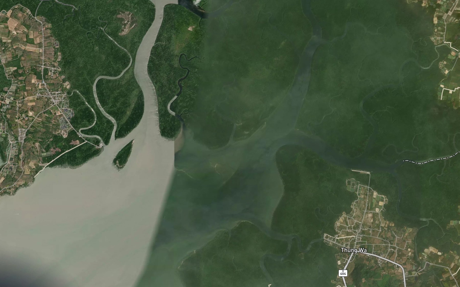 Satellite map of the Khlong Hai Pi