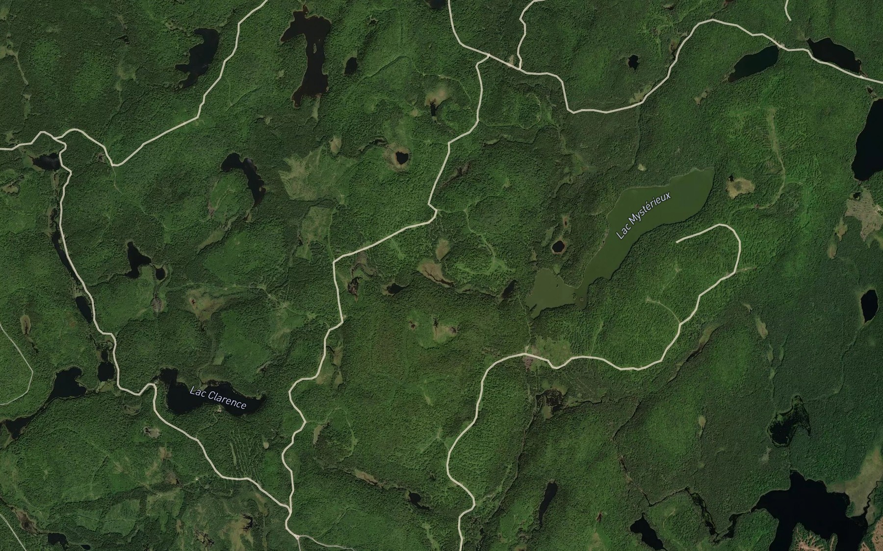 Satellite map of the Lac au Loup