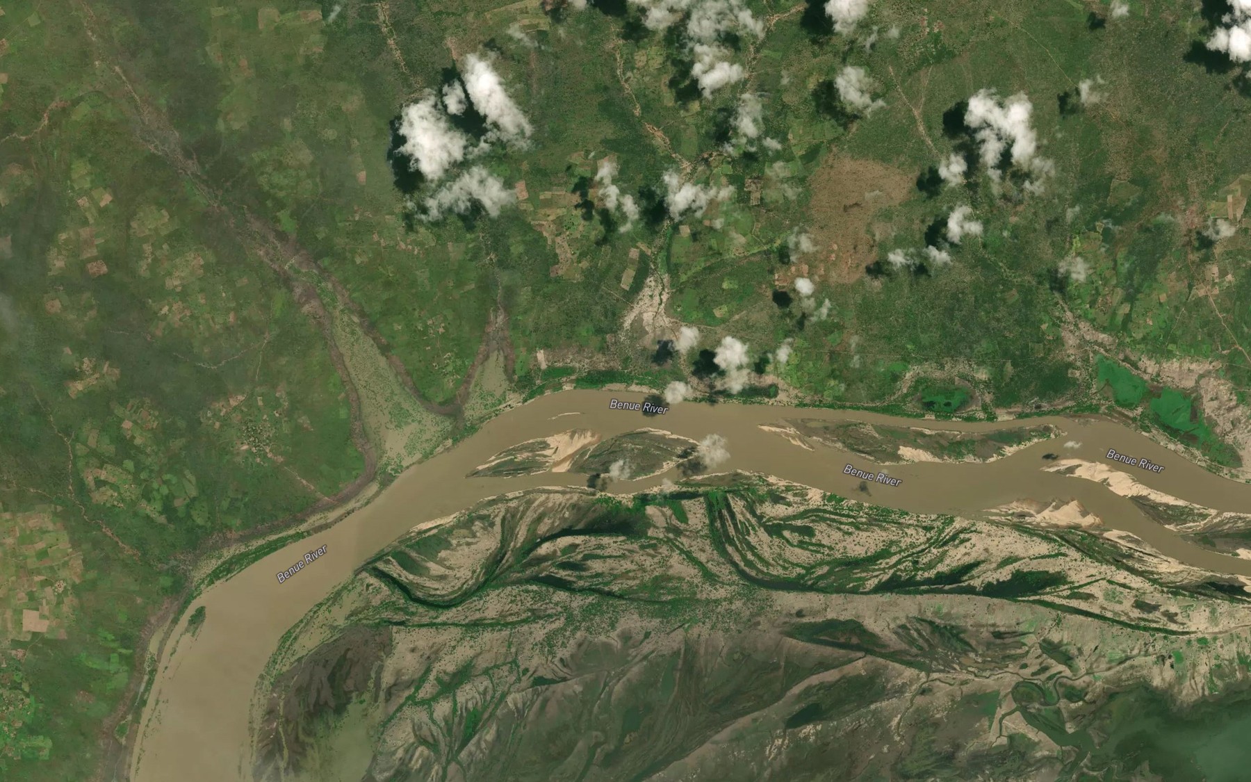 Satellite map of the River Rafin Kura